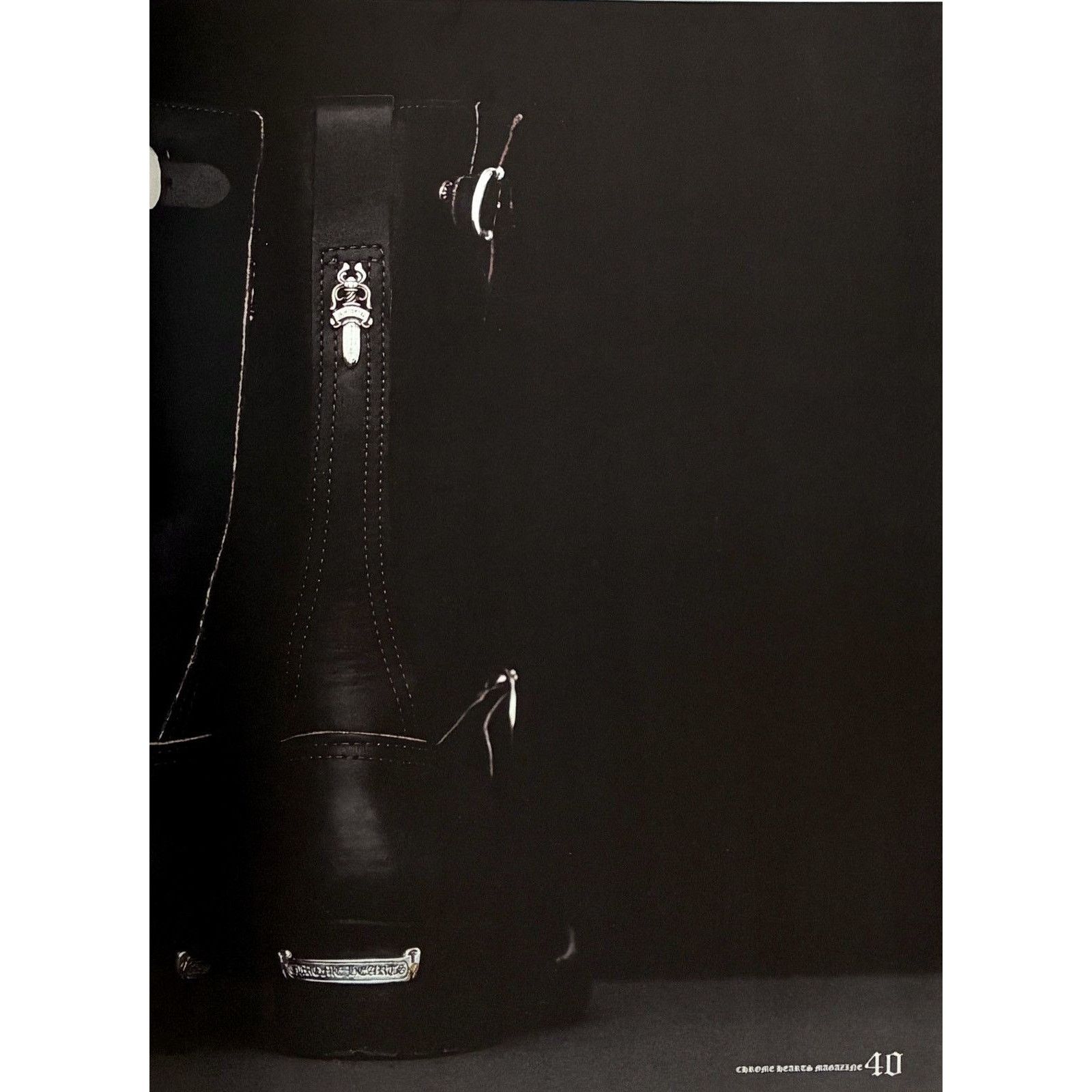 Chrome Hearts × Japanese Brand × Vintage Chrome Hearts black boot Framed poster 9x11 Size ONE SIZE - 2 Thumbnail