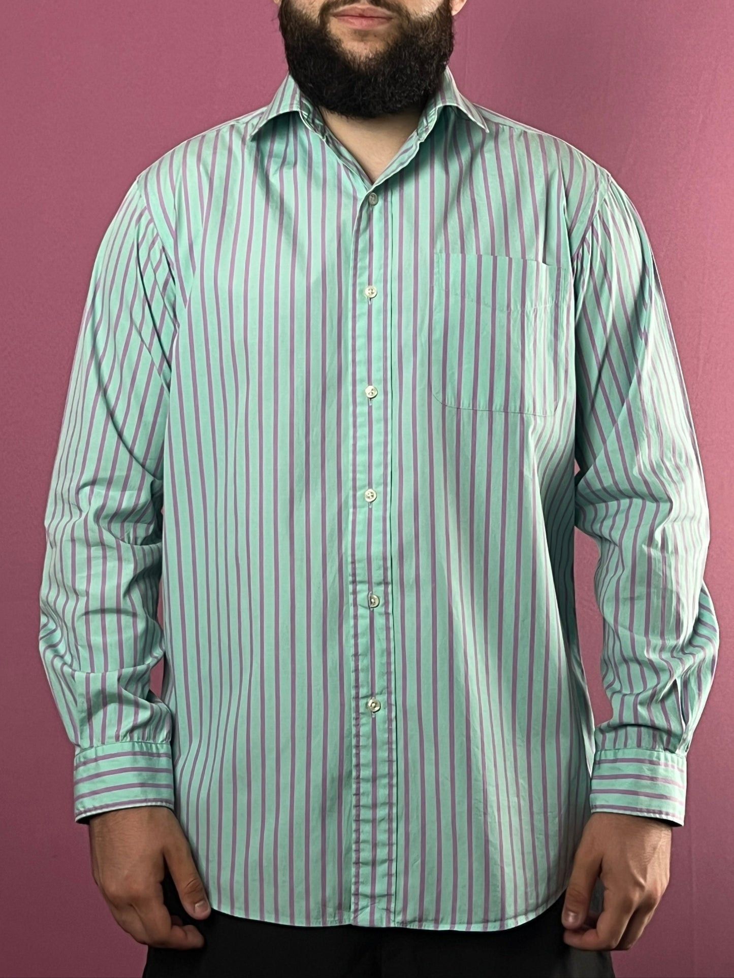 Polo Ralph Lauren × Vintage Polo by Ralph Lauren Westerton Vintage Men's Striped Shirt-M Size US M / EU 48-50 / 2 - 2 Thumbnail