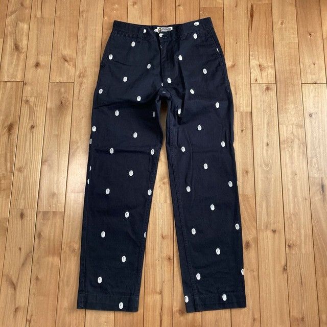 Bape BAPE APE HEAD logo embroidered pants black APE NIGO ★size S Size US 30 / EU 46 - 2 Thumbnail
