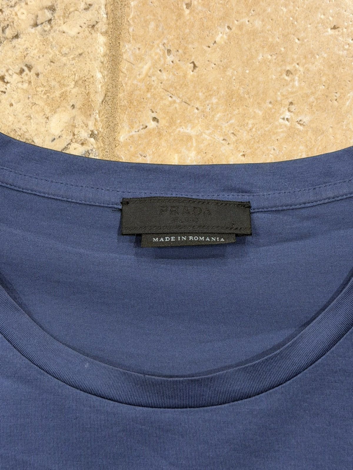 Prada Prada Navy Blue Pocket Mini Logo T-Shirt Size US XXL / EU 58 / 5 - 7 Thumbnail