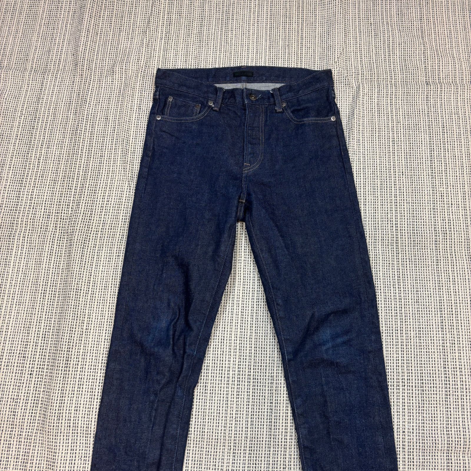 Uniqlo Uniqlo Kaihara Selvedge Slim Straight Mid Rise Jeans 29x32 Size US 29 - 2 Thumbnail