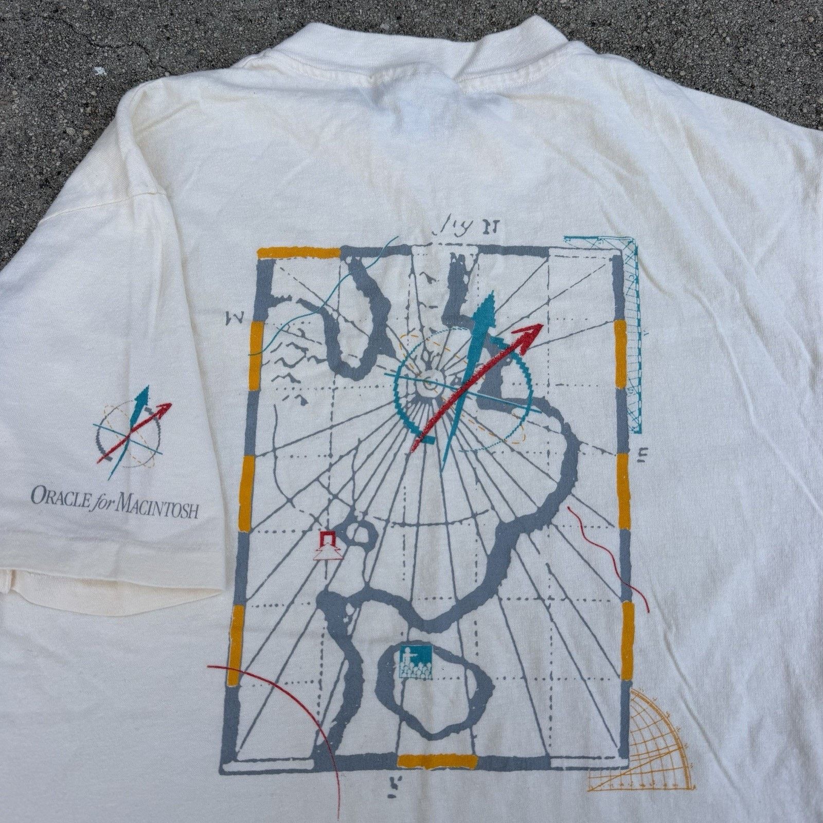 Apple × Vintage Vintage 80s Oracle For Apple Macintosh Promo Tee T-Shirt Size US L / EU 52-54 / 3 - 2 Thumbnail