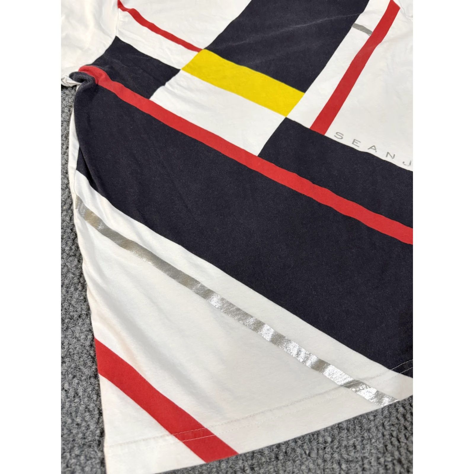 Sean John Sean John Shirt Mens XL White Multicolor Geometric Abstract Graphic Tee T-Shirt Size US XL / EU 56 / 4 - 3 Thumbnail
