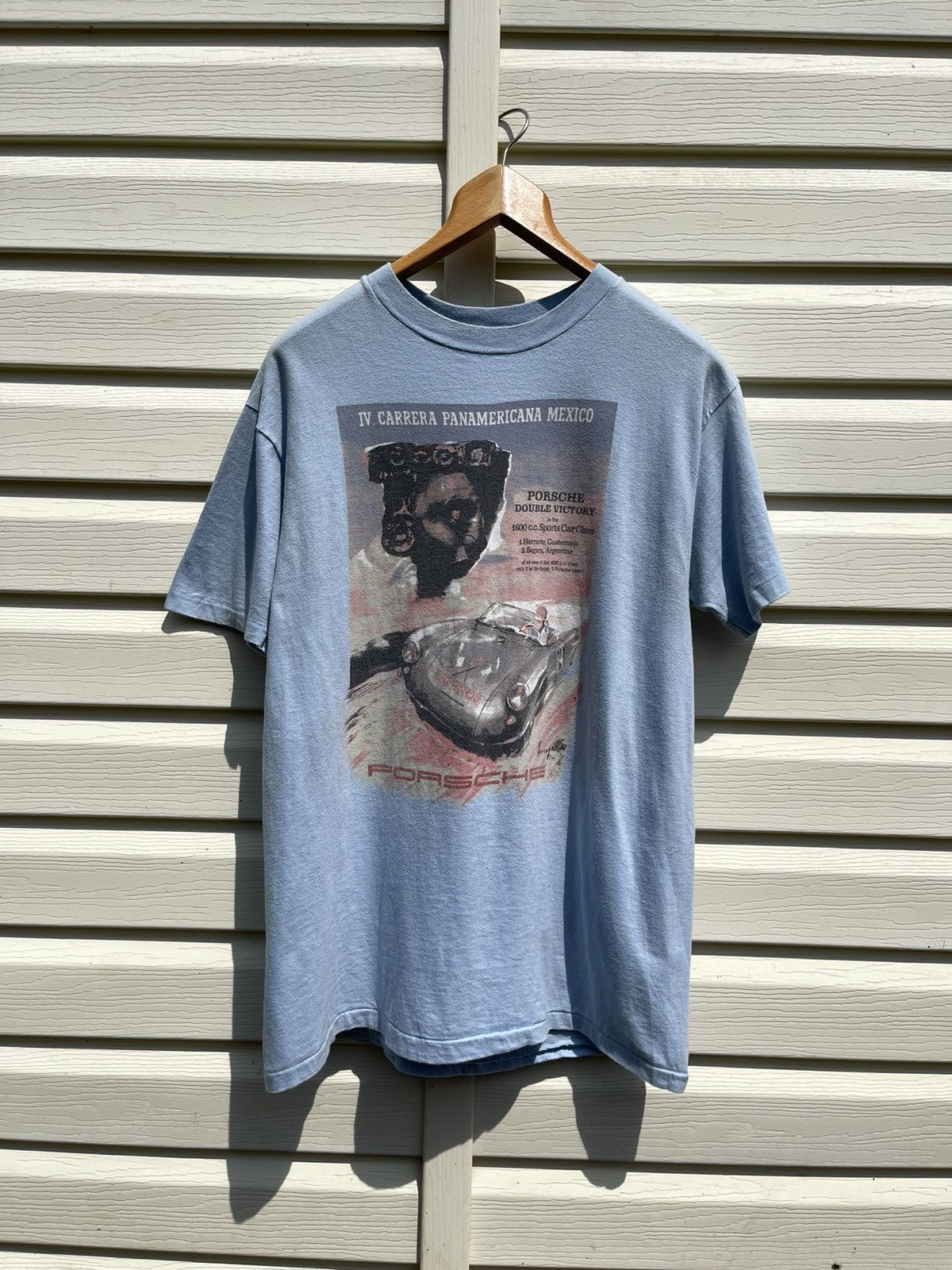 Porsche Design 90s Porsche Carrera Panamericana Mexico Double Victory Tee Size US XL / EU 56 / 4 - 1 Thumbnail