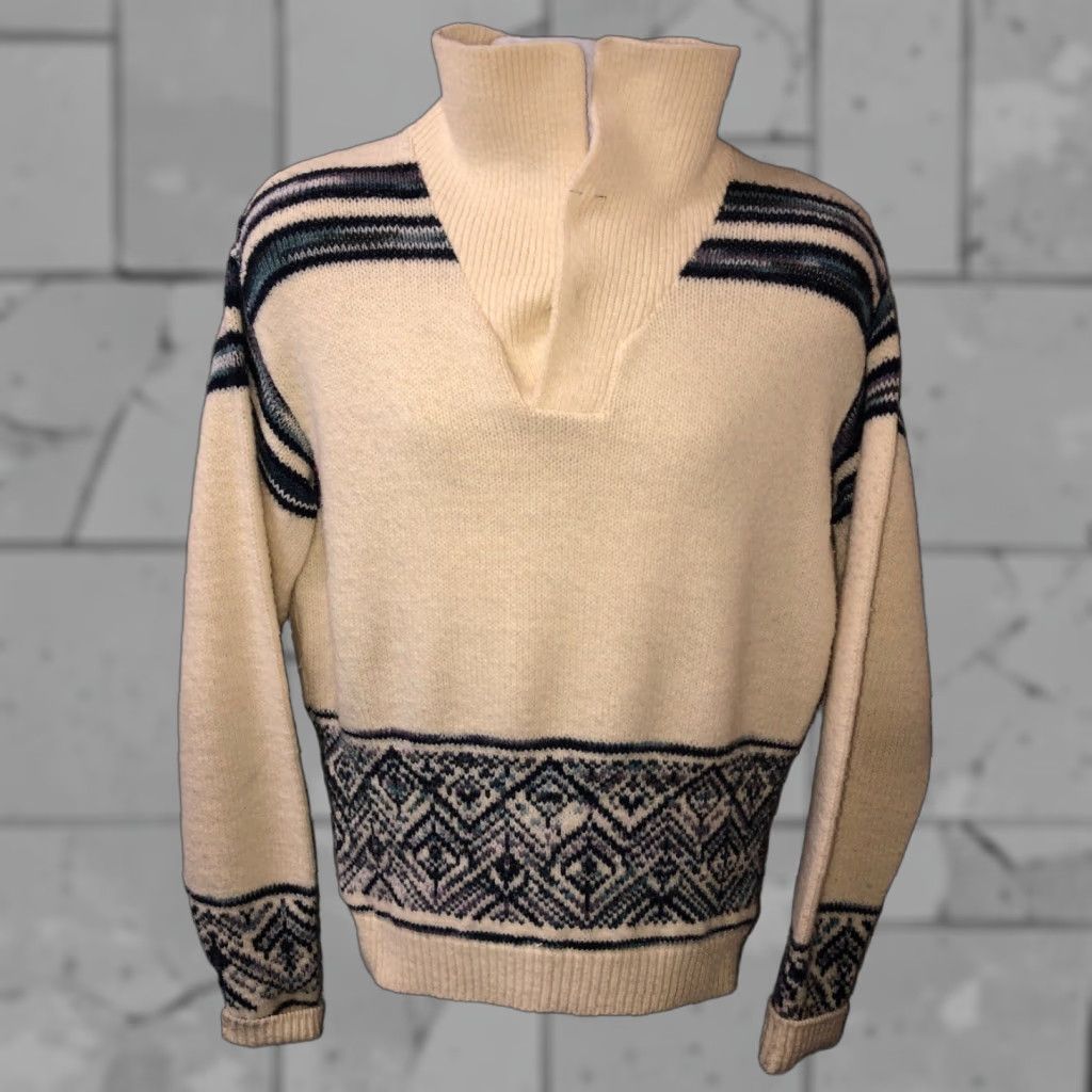 Jantzen VINTAGE Jantzen Sweater Mens USA Ivory L Size Regular Casual Sweater Mens Size US L / EU 52-54 / 3 - 1 Thumbnail