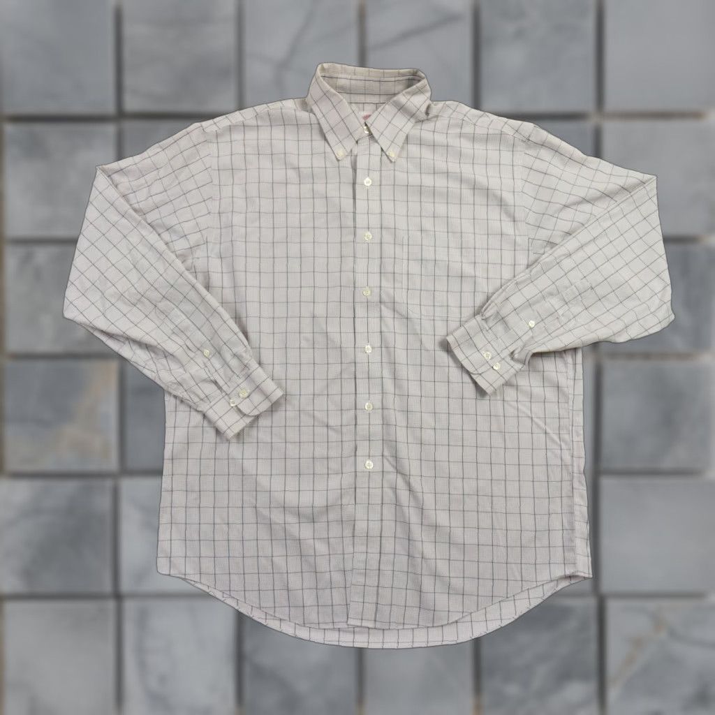 Brooks Brothers BROOKS BROTHERS Shirt Mens Large Gray Button-Up Non-Iron Traditional Fit Preppy Casual Business Formal All Seasons Size US L / EU 52-54 / 3 - 1 Thumbnail