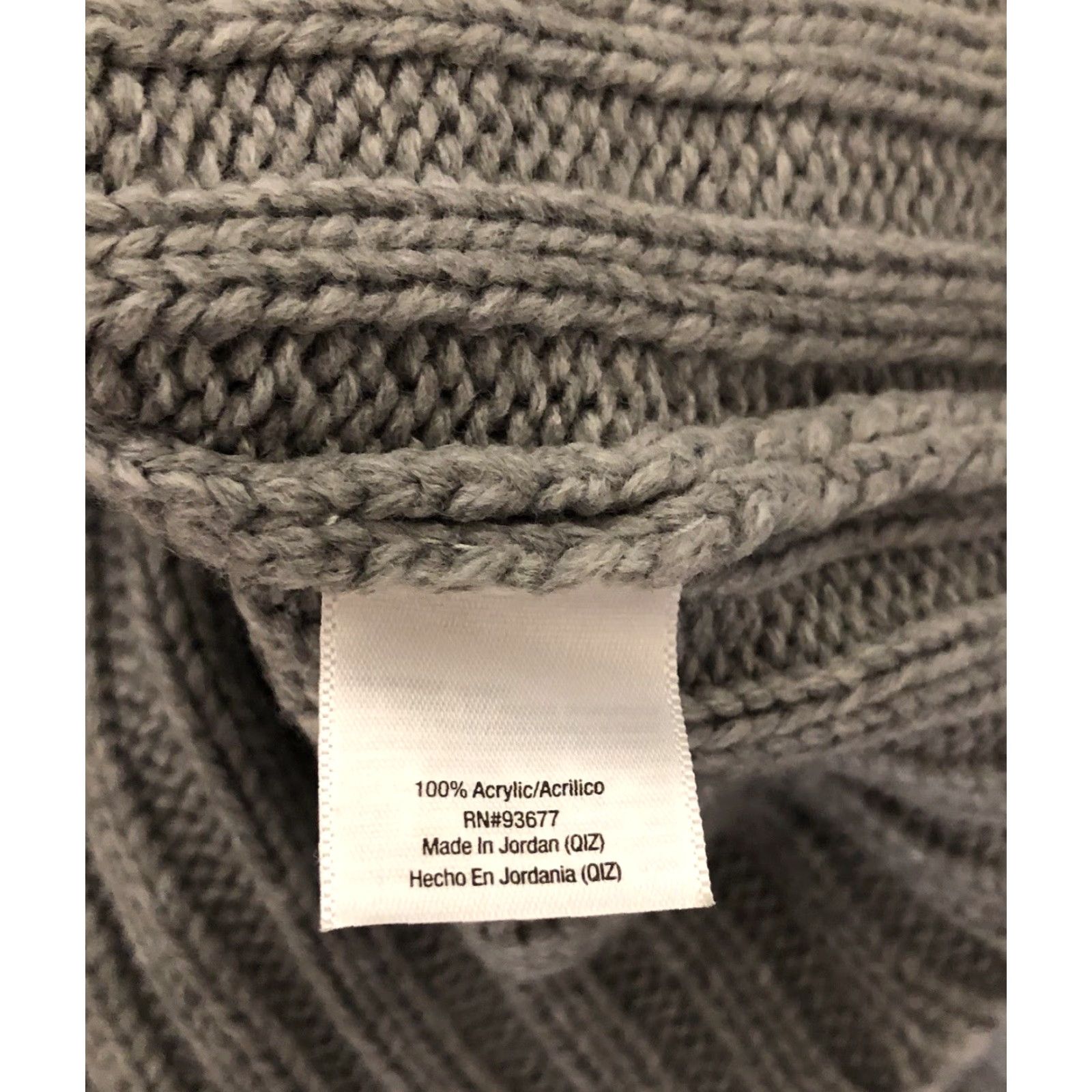 Vintage ANA Crochet Knit Sweater XL Gray Butterfly Sleeves V-Neck CottageCore Womens Pullover Knit Size XL / US 12-14 / IT 48-50 - 6 Thumbnail