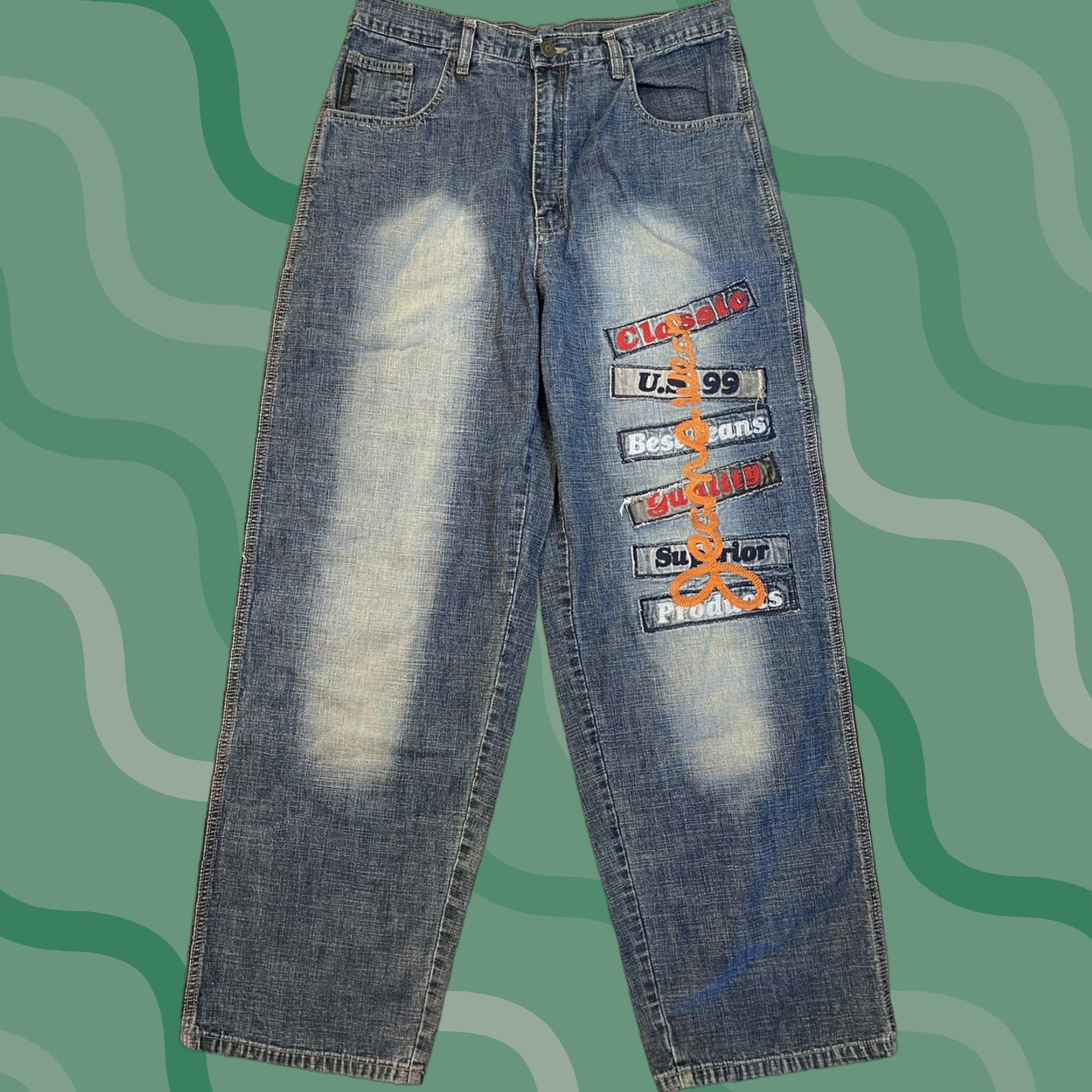 Rocawear VINTAGE Rocawear Jeans Denim Baggy 90s Streetwear Men 34 Blue Regular 34 Inseam Front Zip Size US 34 / EU 50 - 1 Thumbnail