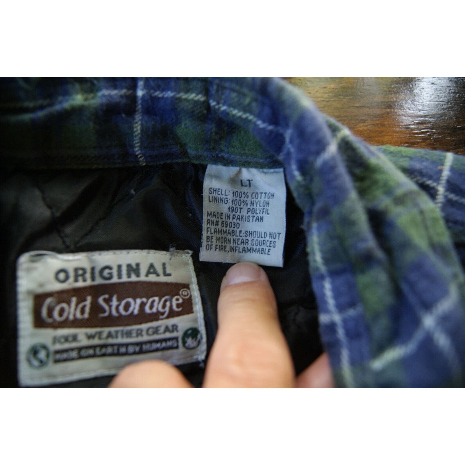 Other VTG Cold Storage Quilt Lined Shacket Flannel LT Shirt Coat Size US L / EU 52-54 / 3 - 4 Thumbnail