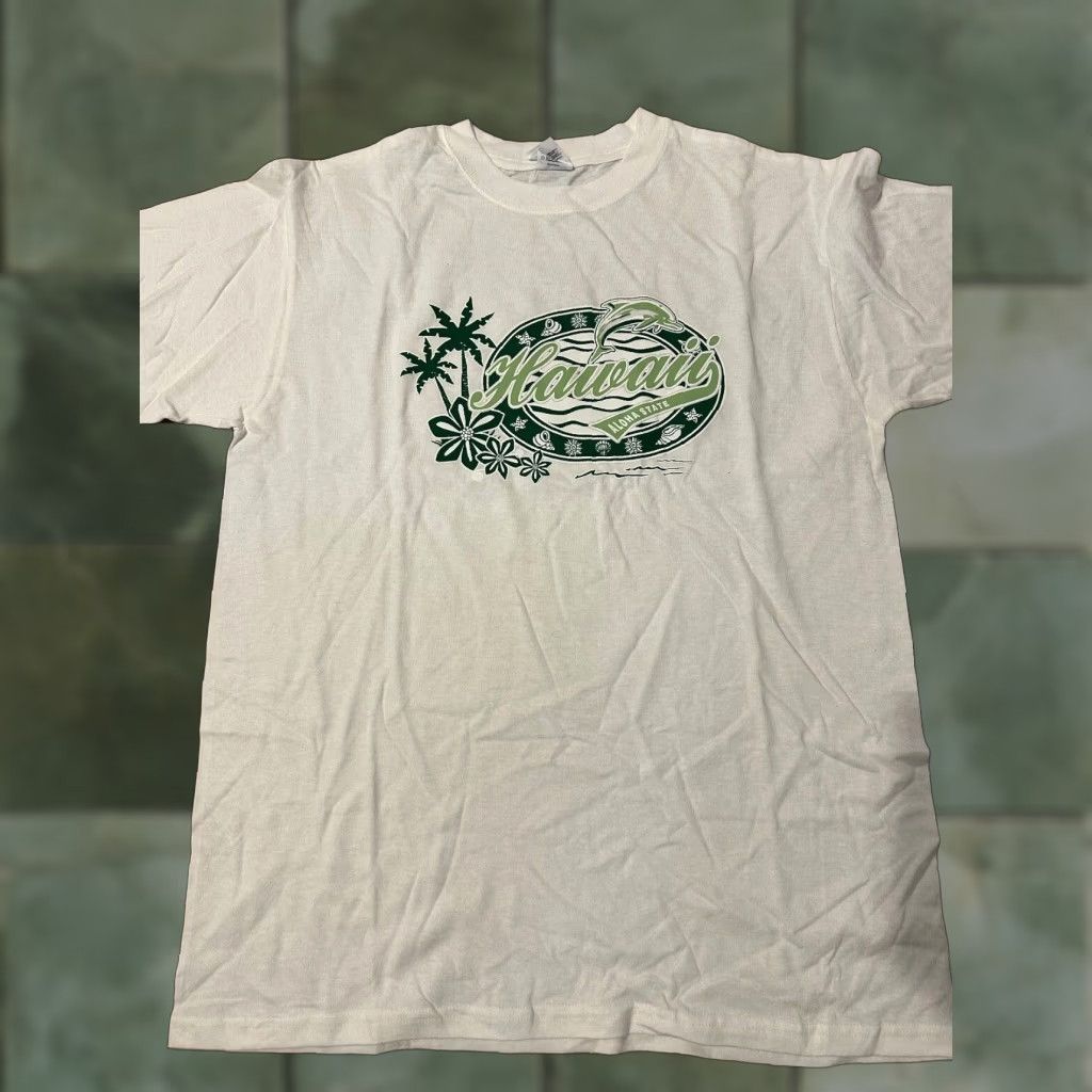 Anvil Hawaii Aloha State T-Shirt White w/ Green Size Large Size US L / EU 52-54 / 3 - 1 Thumbnail
