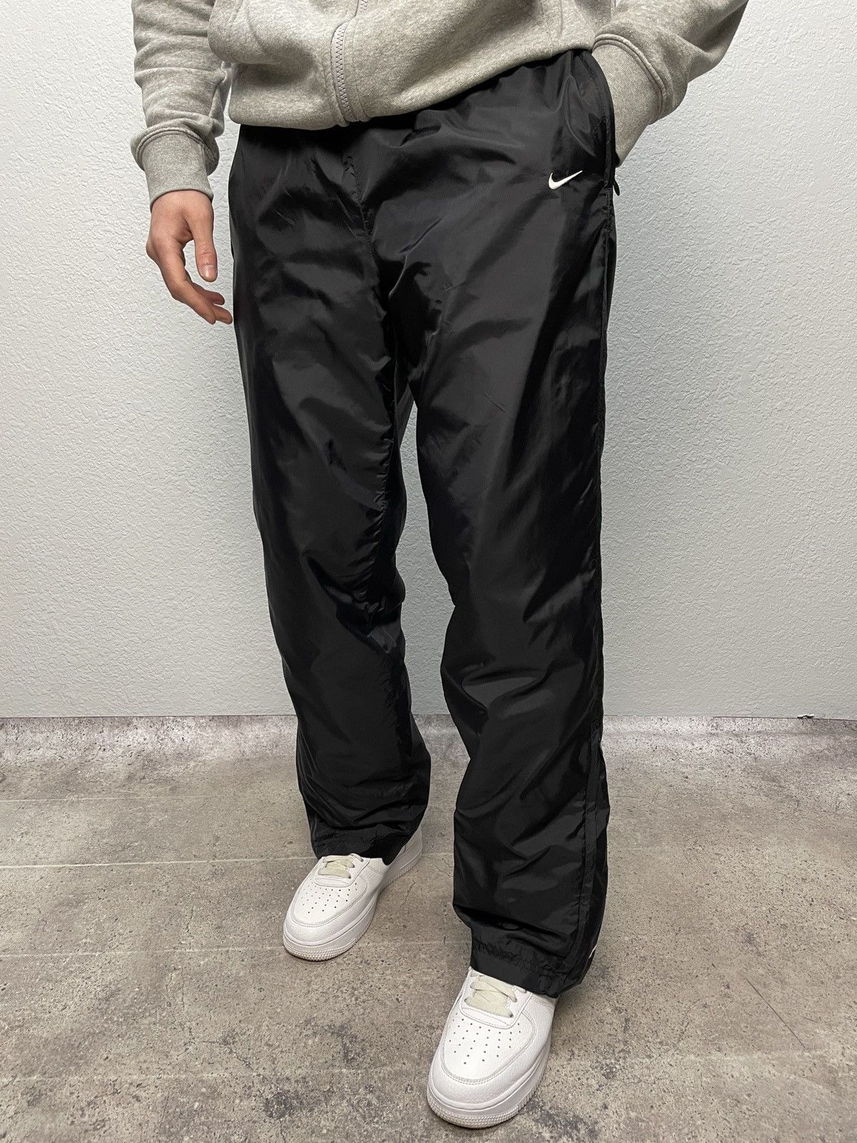 archive pants y2k 黒 nike wide 00s nylon