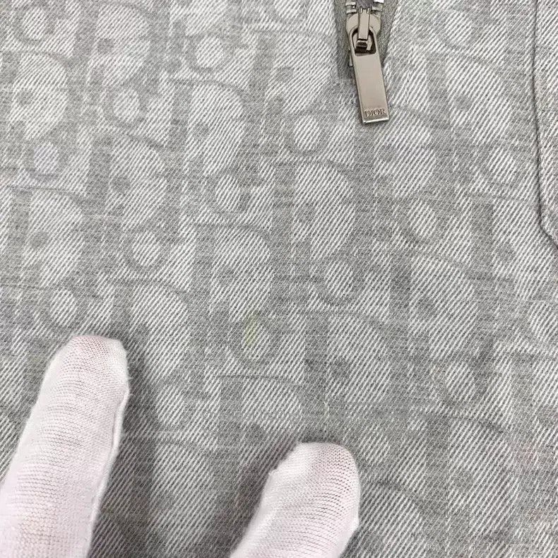 Dior Dior Size 38 Gray logo old flower full print cotton lapel s Size US XXS / EU 40 - 9 Thumbnail