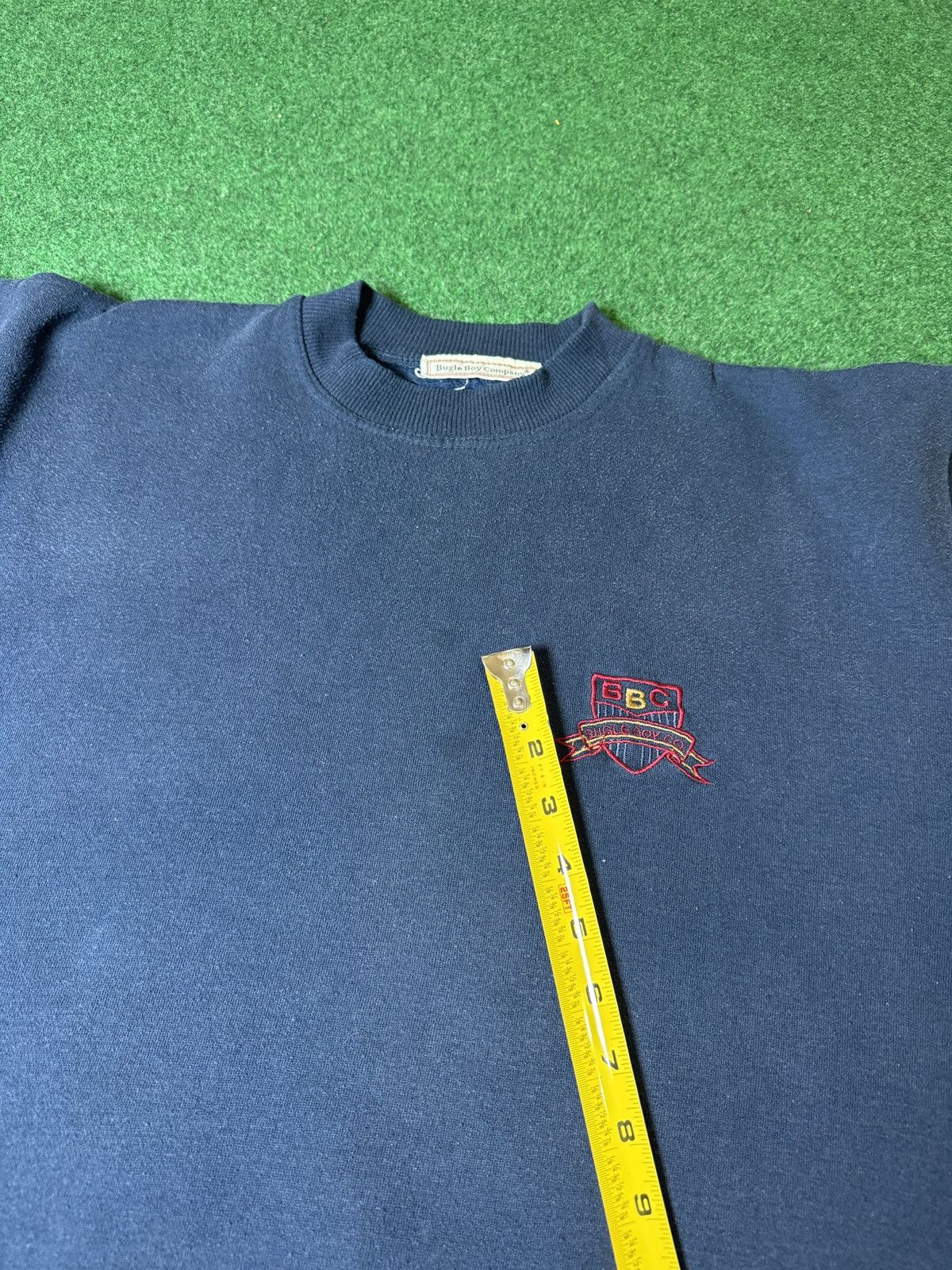 Bugle Boy × Vintage Vintage 90s Bugle Boy Co Navy Crewneck Sweatshirt Size US L / EU 52-54 / 3 - 7 Thumbnail