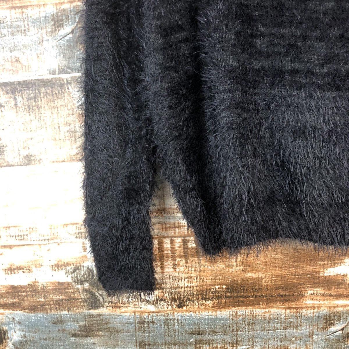 Japanese Brand DL Alpha Cubic Black fur shaggy Mohair Knitwear #C034 Size US S / EU 44-46 / 1 - 7 Thumbnail