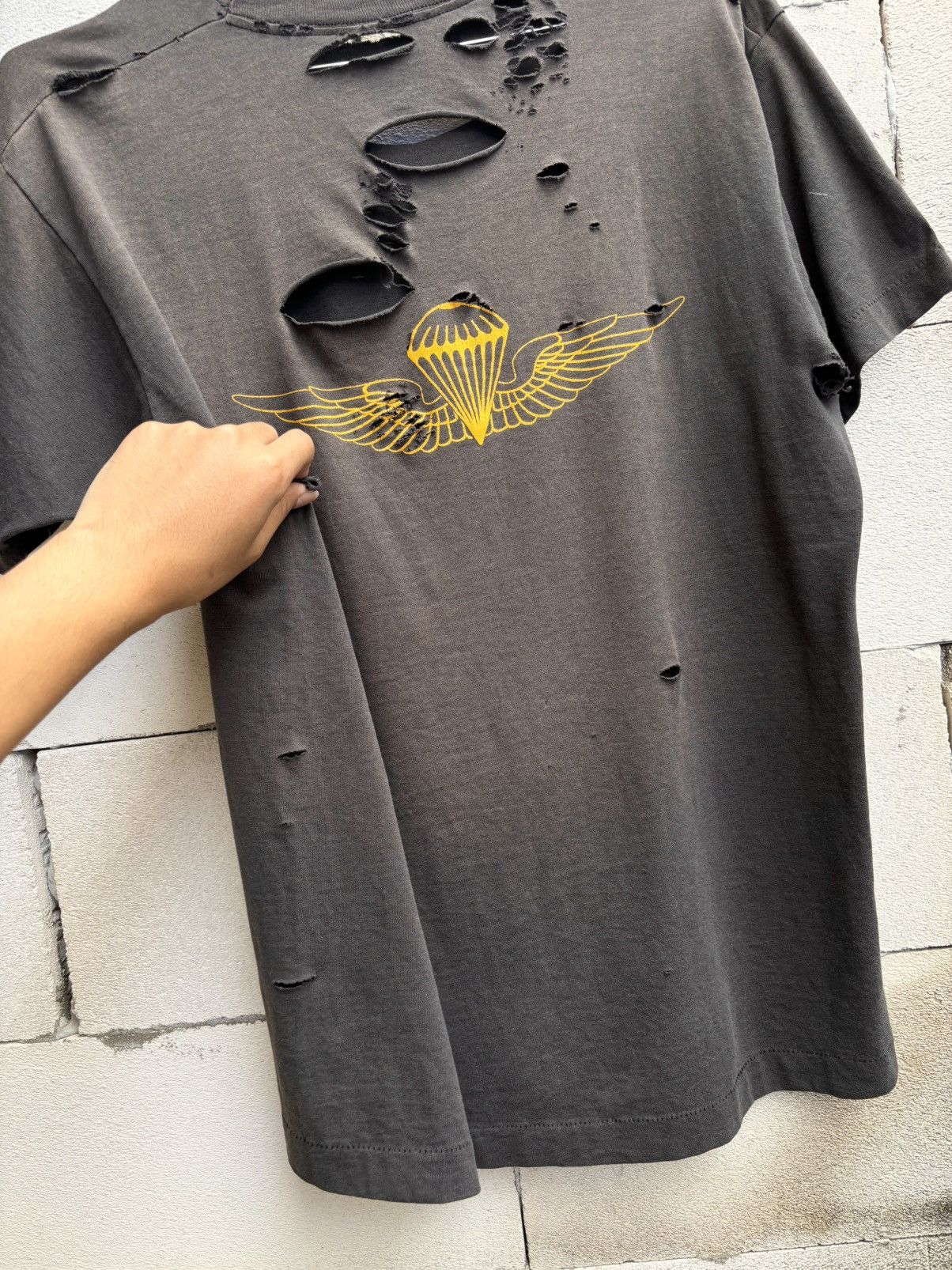 Vintage Thrashed Distressed USMC Faded 90s T Shirt ERD Grunge Size US L / EU 52-54 / 3 - 10 Thumbnail