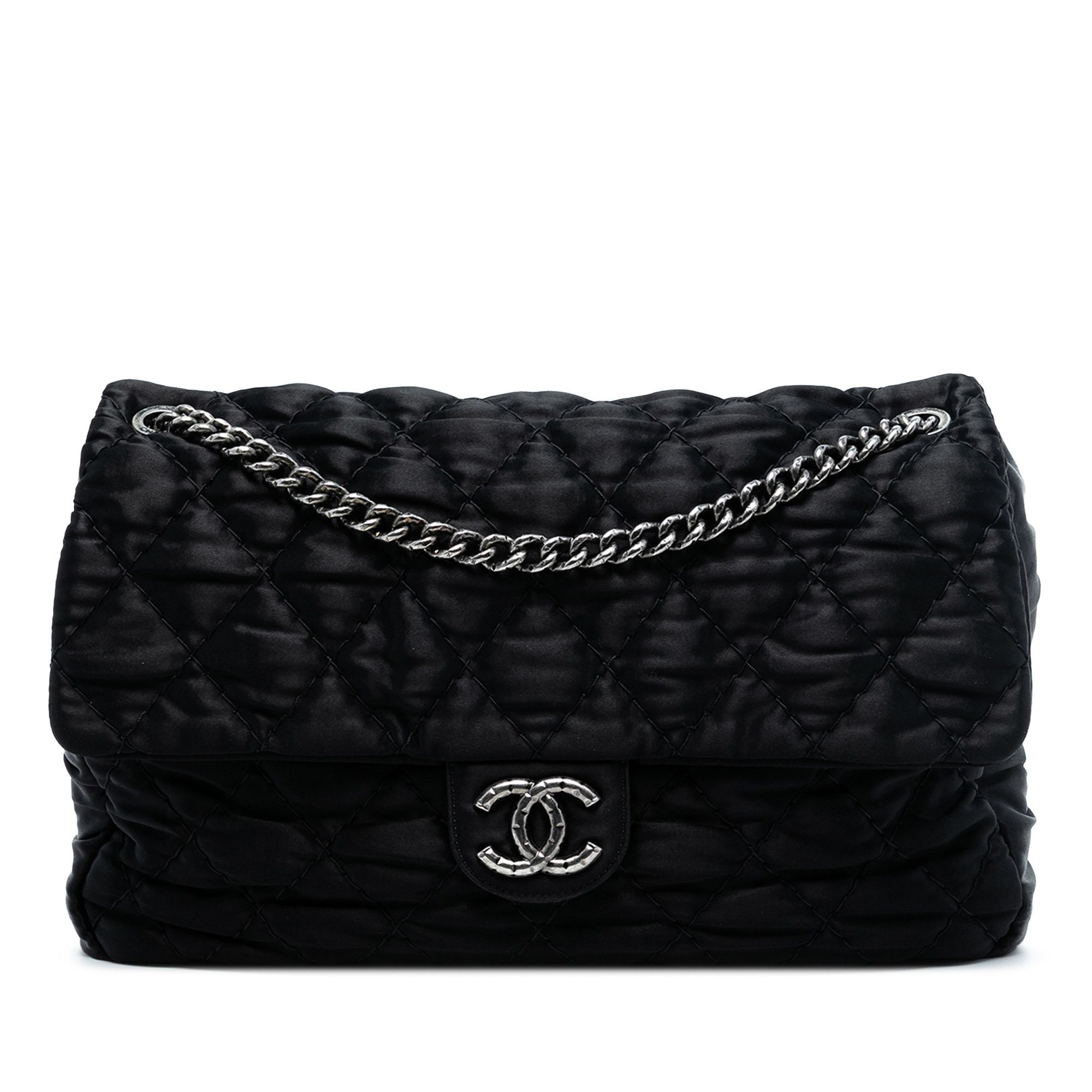 Chanel Chanel Extra Large CC Quilted Satin Single Flap Size ONE SIZE - 1 Thumbnail