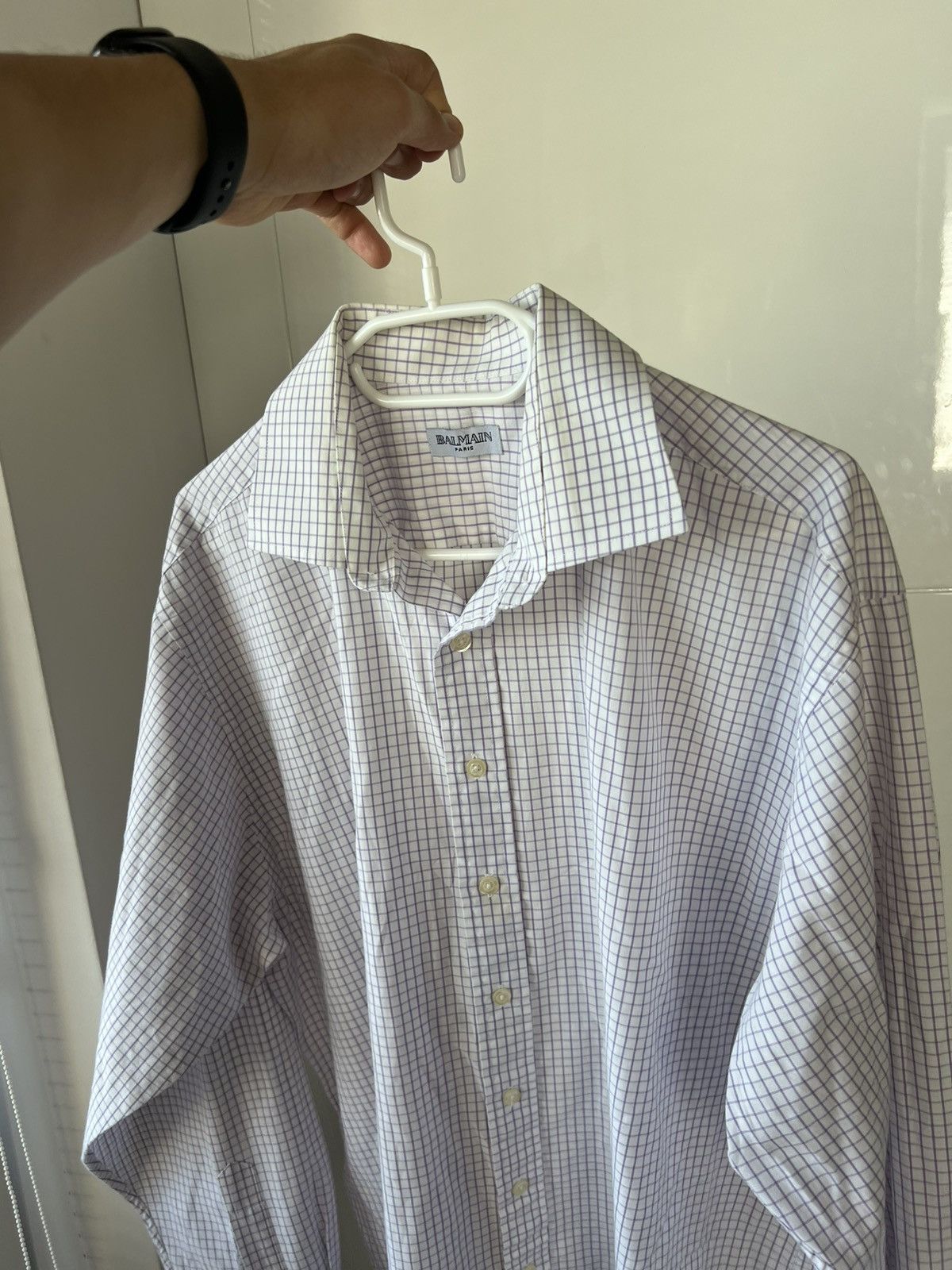 Balmain ‼️Vintage Balmain 80s Mens Cuffinks Luxury Paris Shirt‼️ Size US XXL / EU 58 / 5 - 3 Thumbnail
