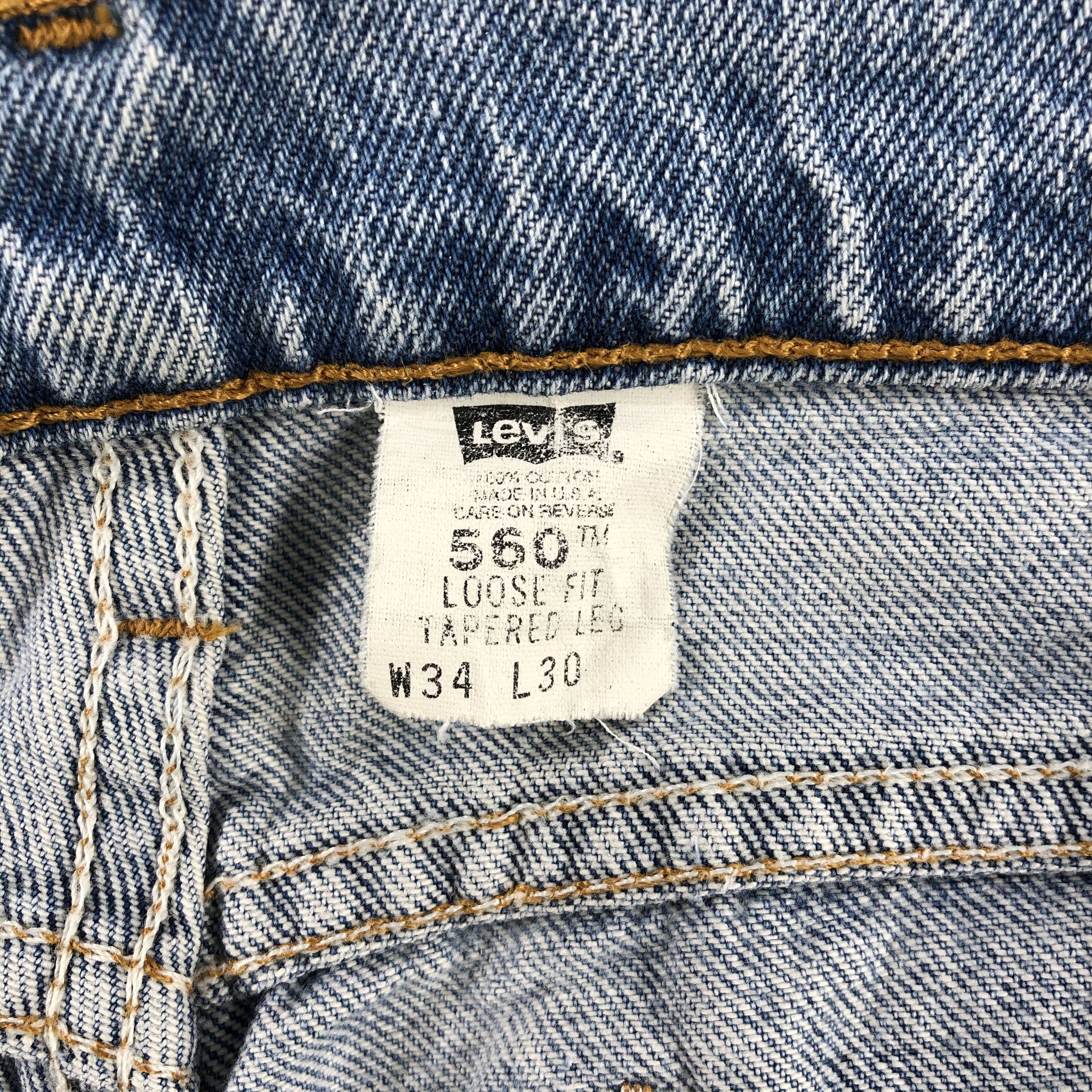 Levi's × Vintage Vintage 90s Light Wash Levis 560 Jeans-JM1167 Size US 34 / EU 50 - 10 Thumbnail
