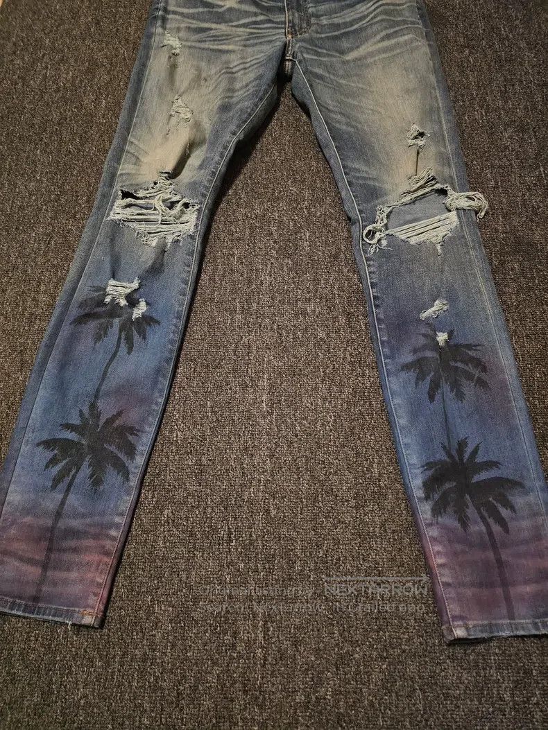 Amiri Amiri Palm Tree Denim Jeans Size US 34 / EU 50 - 2 Thumbnail
