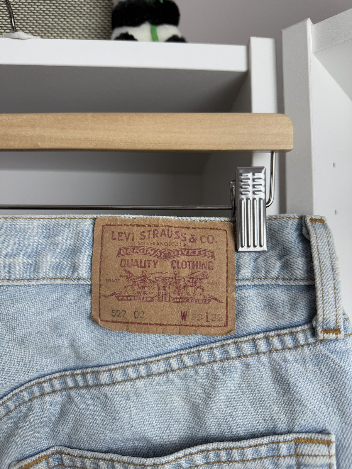 Levi's × Levi's Vintage Clothing × Vintage Vintage 90s Levi’s 527 wide leg babyblue denim pants 33x32 Size US 33 - 6 Thumbnail