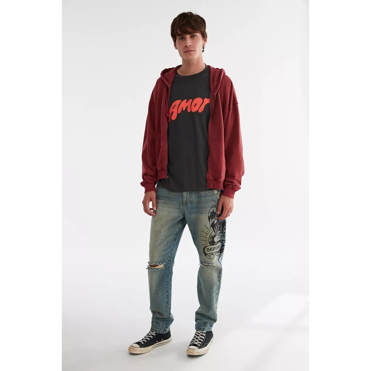 Urban Outfitters New Urban Outfitters Ed Hardy Graphic Slim Taper Jean $175 Size US 32 / EU 48 - 5 Thumbnail