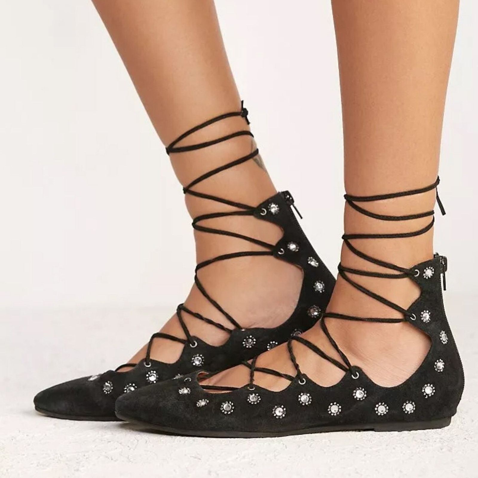 Free People Jeffrey Campbell Free People Sparkle Black Suede Pumps Sz 8 Size US 8 / IT 38 - 1 Thumbnail