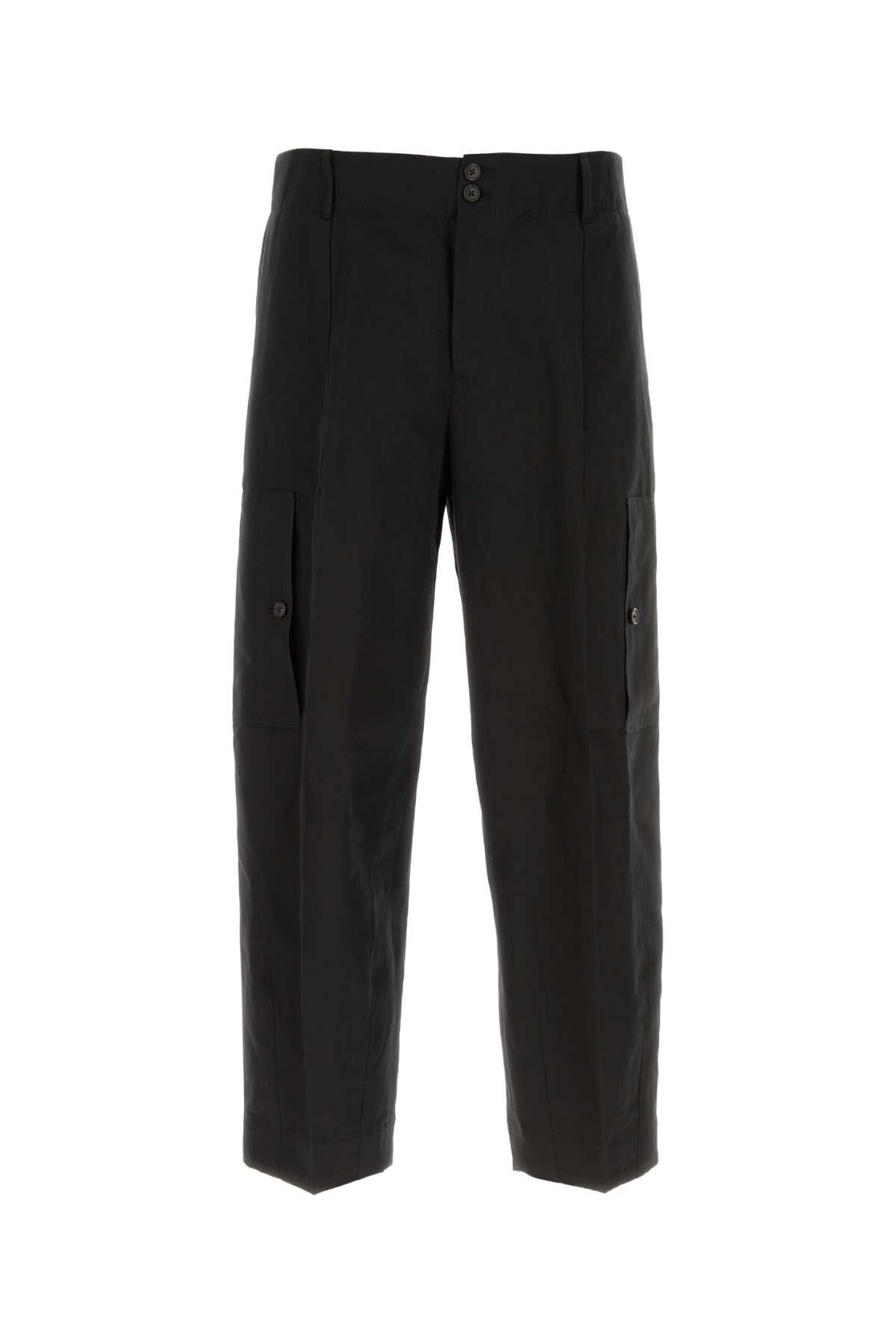image of Pt Torino Black Cotton Blend Pant, Men's (Size 31)