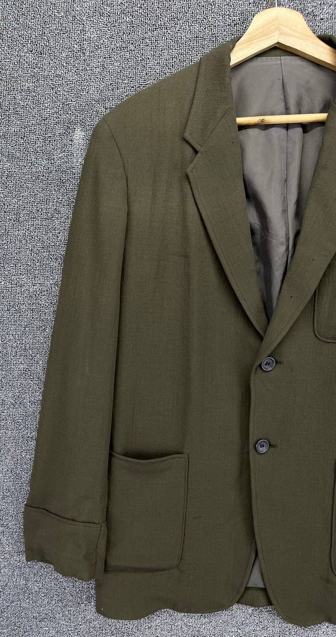 Yohji Yamamoto Vintage Yohji Yamamoto Trashed Wool Blazer Coats Jacket Size US M / EU 48-50 / 2 - 3 Thumbnail