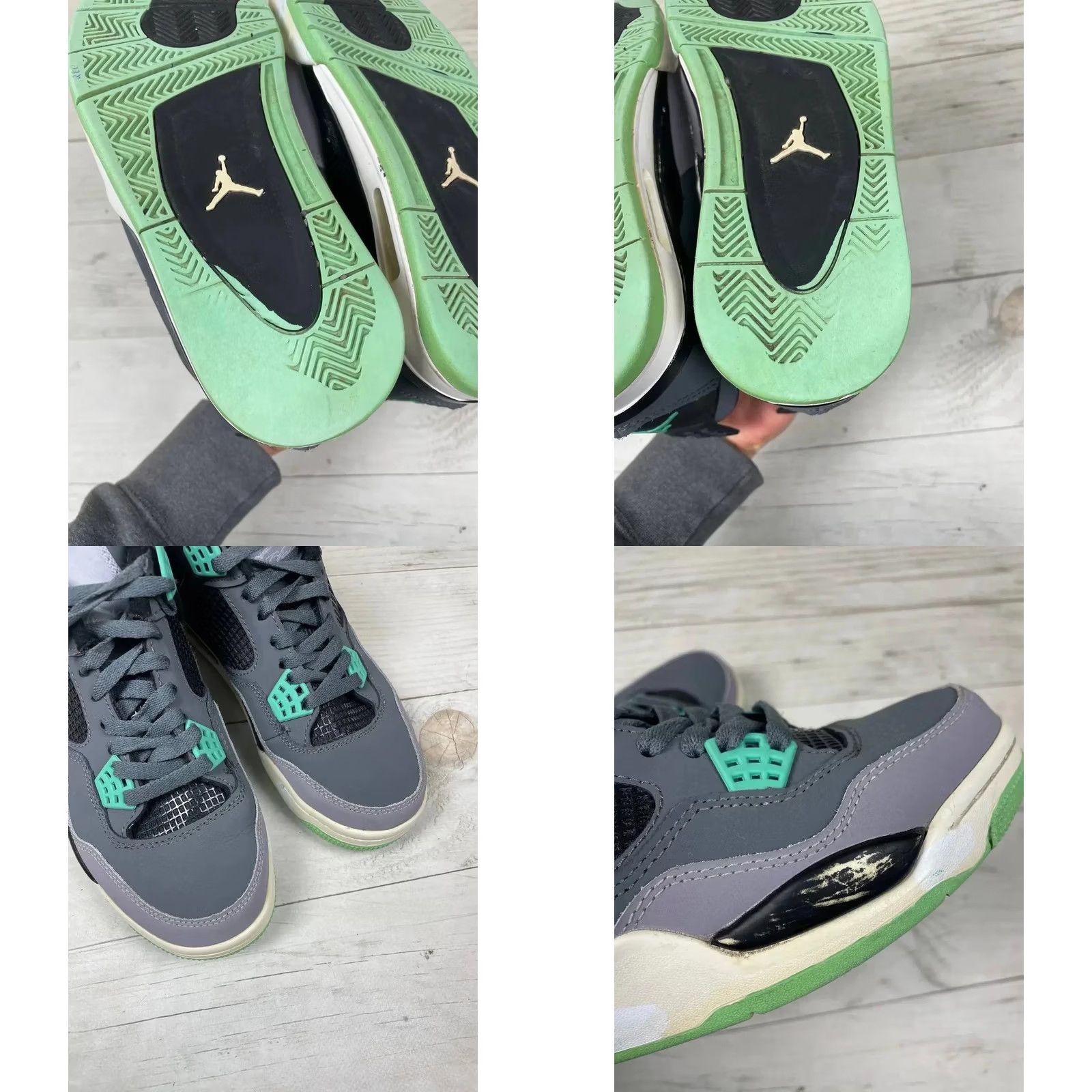 Jordan Brand Jordan Air Jordan 4 Retro Green Glow Sneakers Men US 8.5 Size US 9 / EU 42 - 8 Thumbnail
