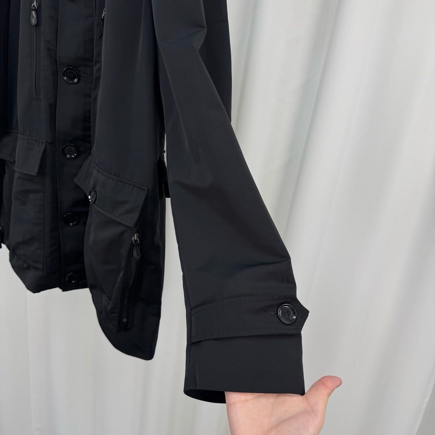 Burberry Burberry Black Trench Coat with Check Lining Size US XL / EU 56 / 4 - 4 Thumbnail