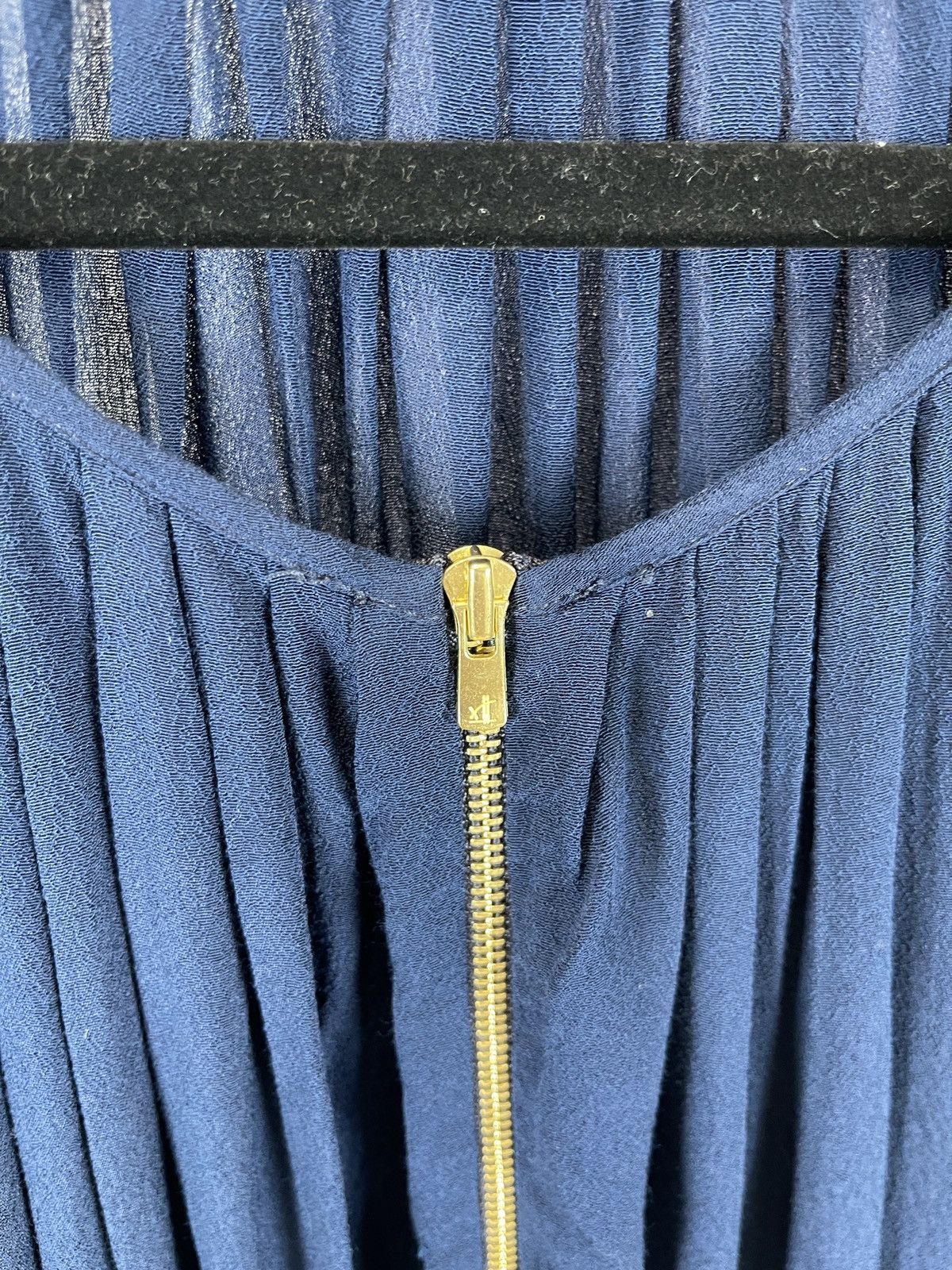 Sandro Sandro Paris blue zip midi dress viscose Size L / US 10 / IT 46 - 6 Thumbnail