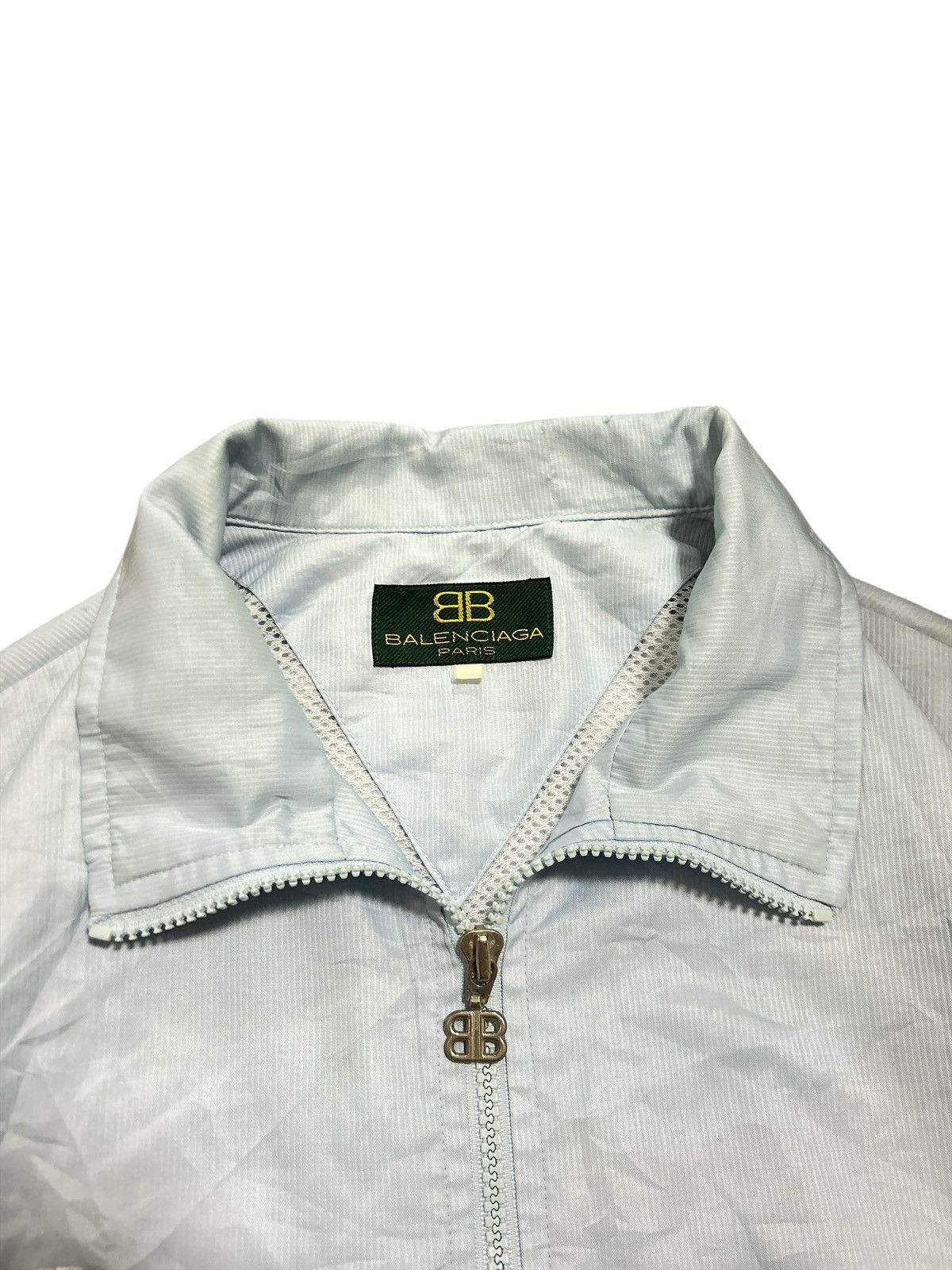 Balenciaga VINTAGE Balenciaga Paris Track Jacket Light Blue Size US L / EU 52-54 / 3 - 5 Thumbnail