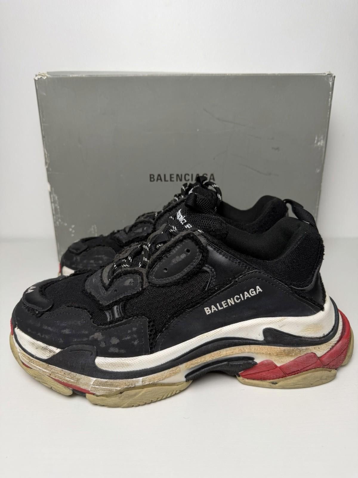 Balenciaga Limited Edition Balenciaga Triple S Black Distressed US 11 Size US 11 / EU 44 - 3 Thumbnail