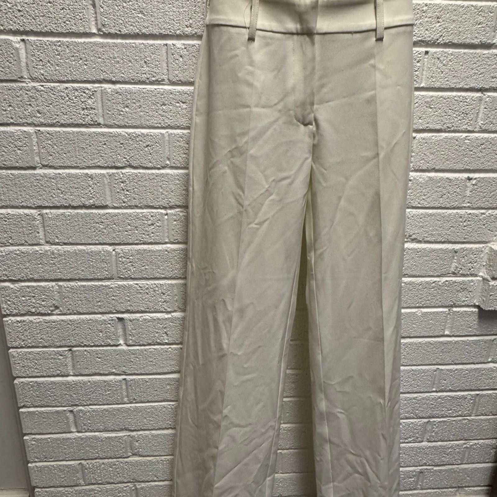 Designer Classic Wide-Leg Trousers - Elegant Neutral Style Oppio Size 28" / US 6 / IT 42 - 3 Thumbnail