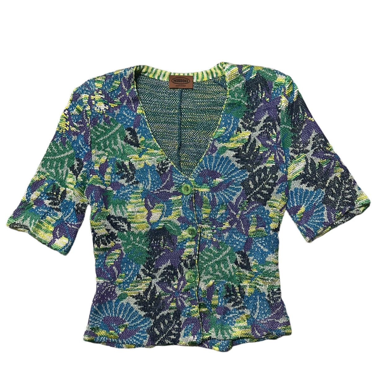 Designer Missoni knit cropped jacket Size S / US 4 / IT 40 - 1 Thumbnail