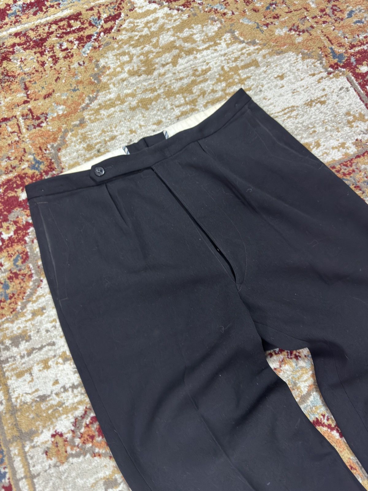 Japanese Brand 1980s Wool Suit Pants Baggy Trousers Blend Balenciaga Rick Size US 32 / EU 48 - 3 Thumbnail
