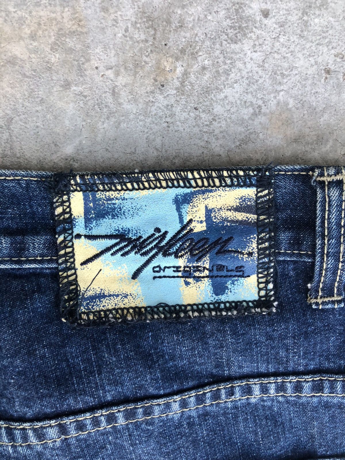 Vintage Miskeen Embroidered Logo Baggy Jeans Distressed Jeans Size US 36 / EU 52 - 16 Thumbnail