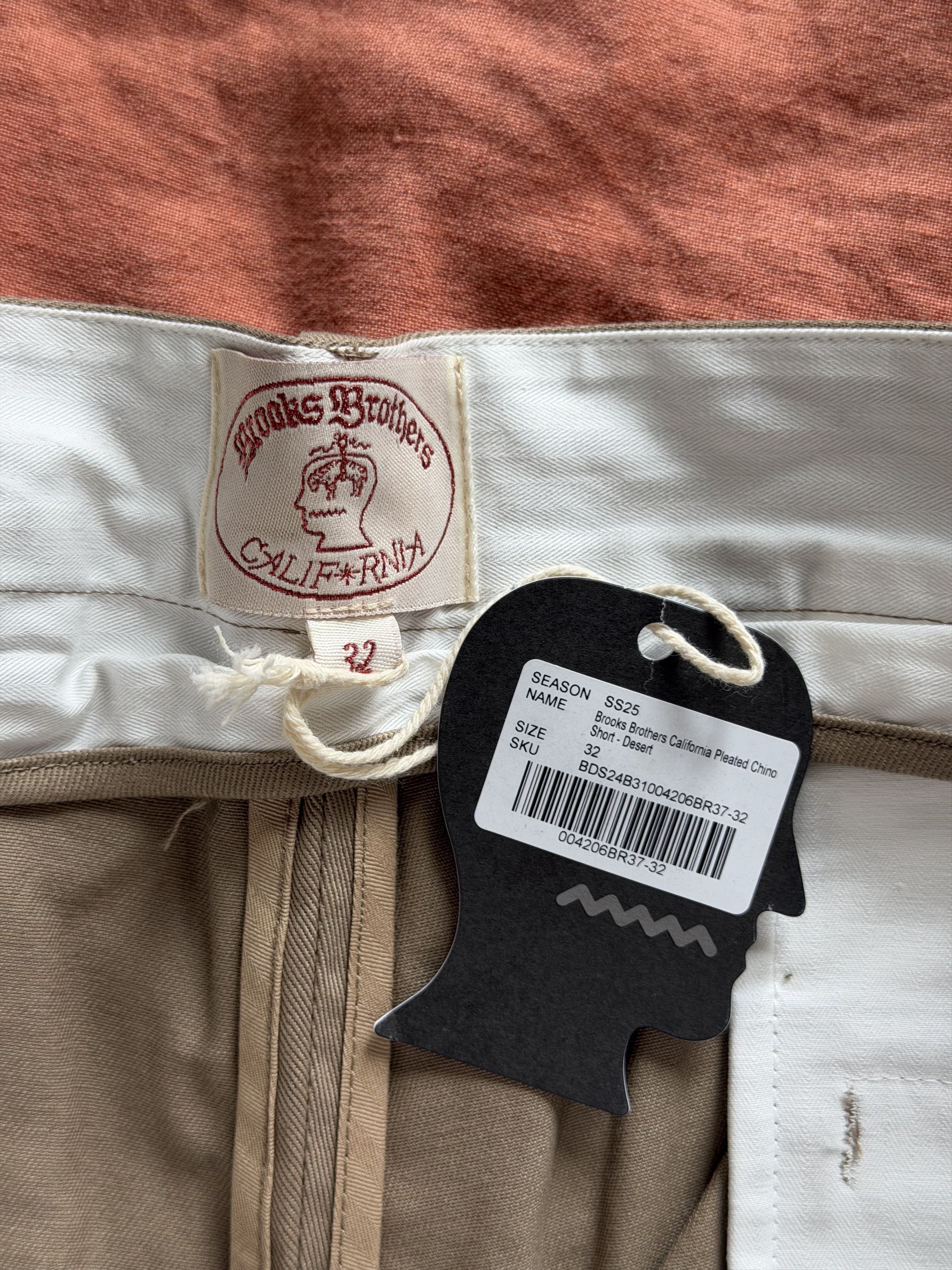 Brain Dead Brain Dead Brooks Brothers Pleated Chino Shorts in Desert Size US 32 / EU 48 - 6 Thumbnail