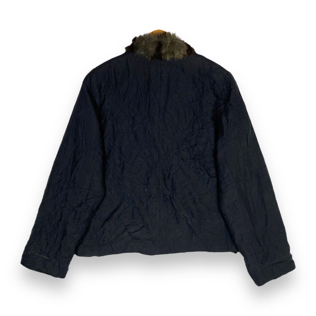 Balmain × Vintage VINTAGE BALMAIN PARIS RABBIT FUR & SILK REVERSIBLE JACKET Size L / US 10 / IT 46 - 10 Thumbnail