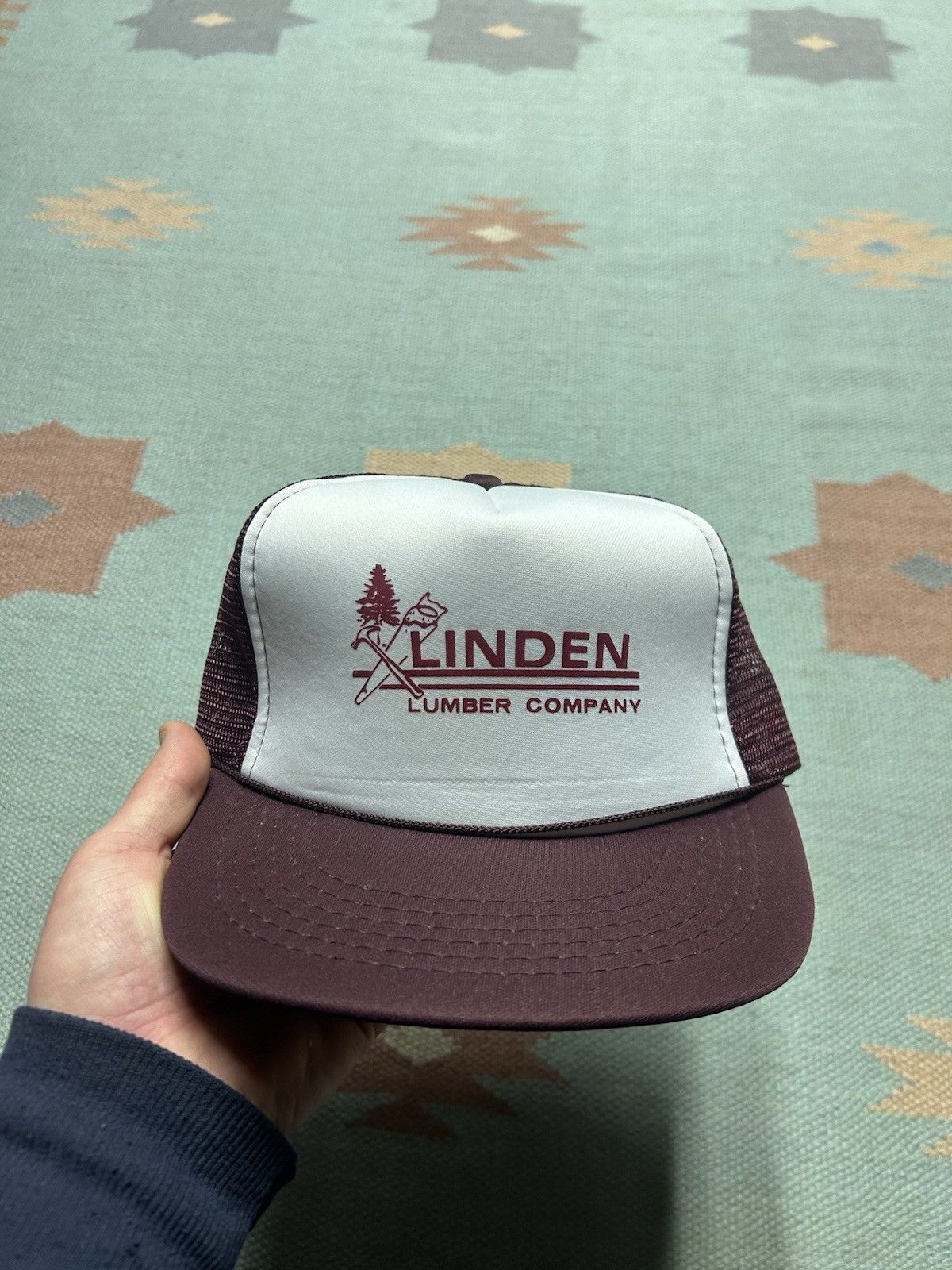 Vintage Vintage trucker hat Linden lumber company Alabama maroon Size ONE SIZE - 2 Thumbnail