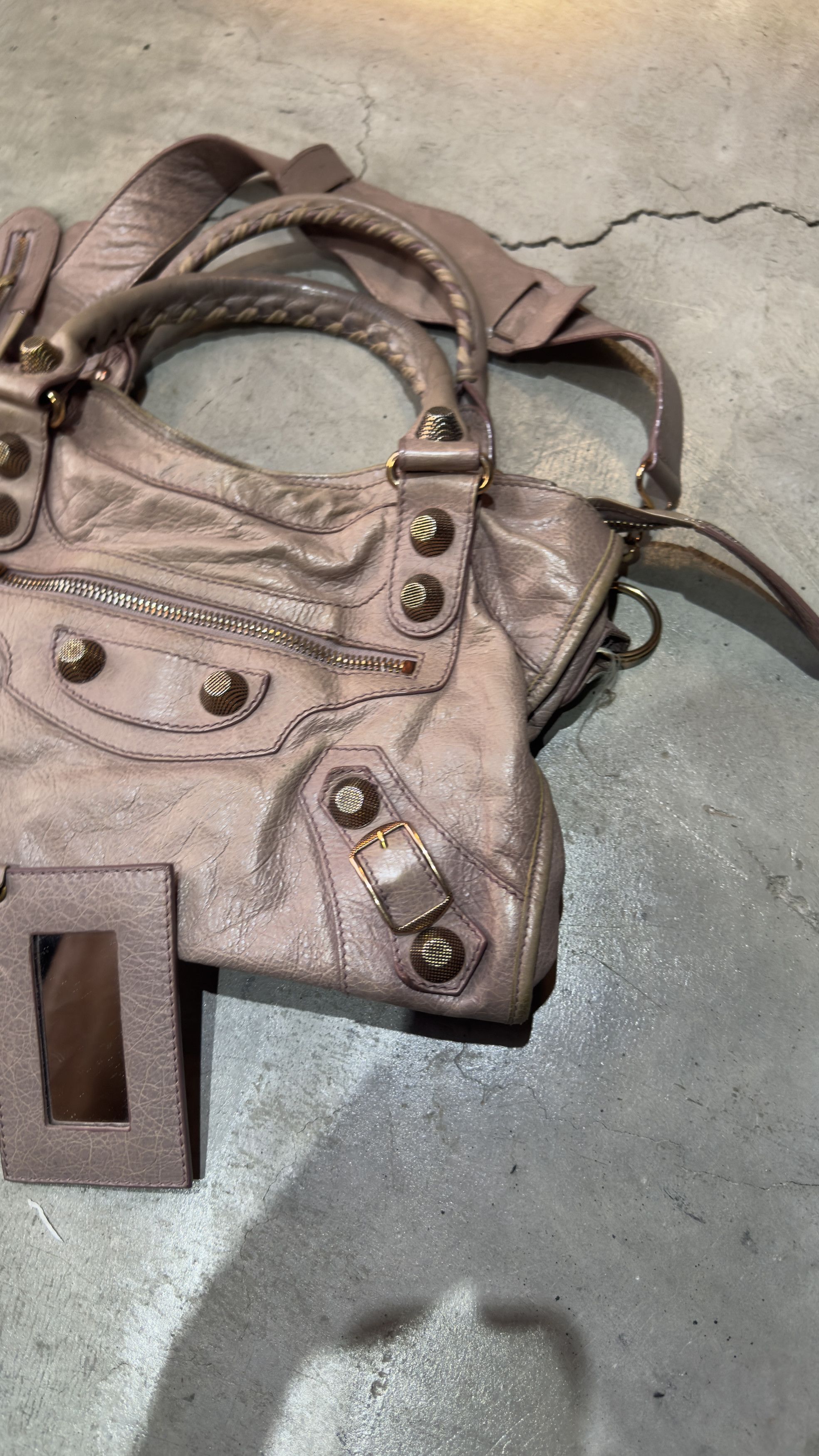 Balenciaga Balenciaga Parme LambskinLeather Giant21 RoseGold Motorcycle Size ONE SIZE - 4 Thumbnail
