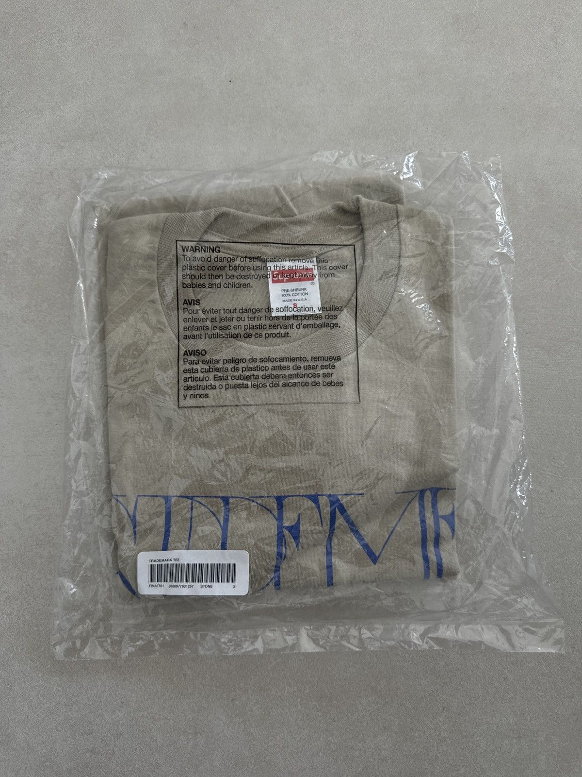 Supreme Supreme Trademark Tee Stone Small Size US S / EU 44-46 / 1 - 1 Thumbnail