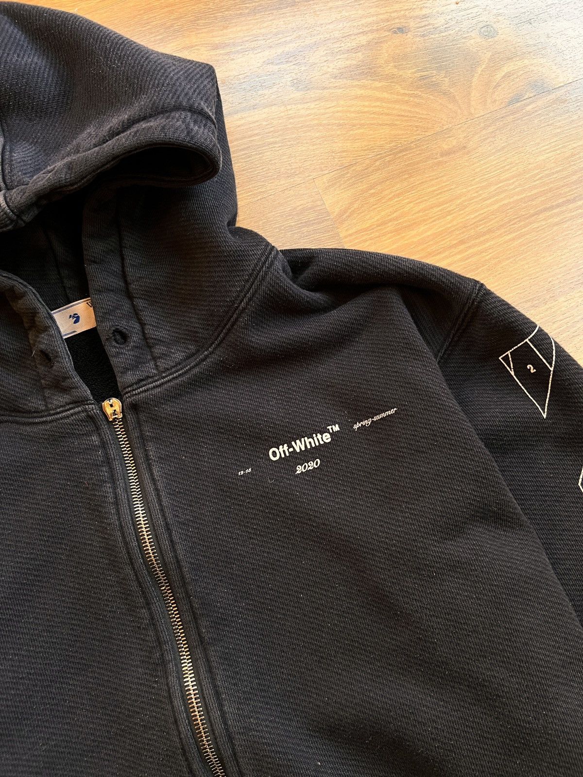 Off-White Rare Off White Numbered Puzzle Arrows Zipped Hoodie (Black) Size US S / EU 44-46 / 1 - 8 Thumbnail