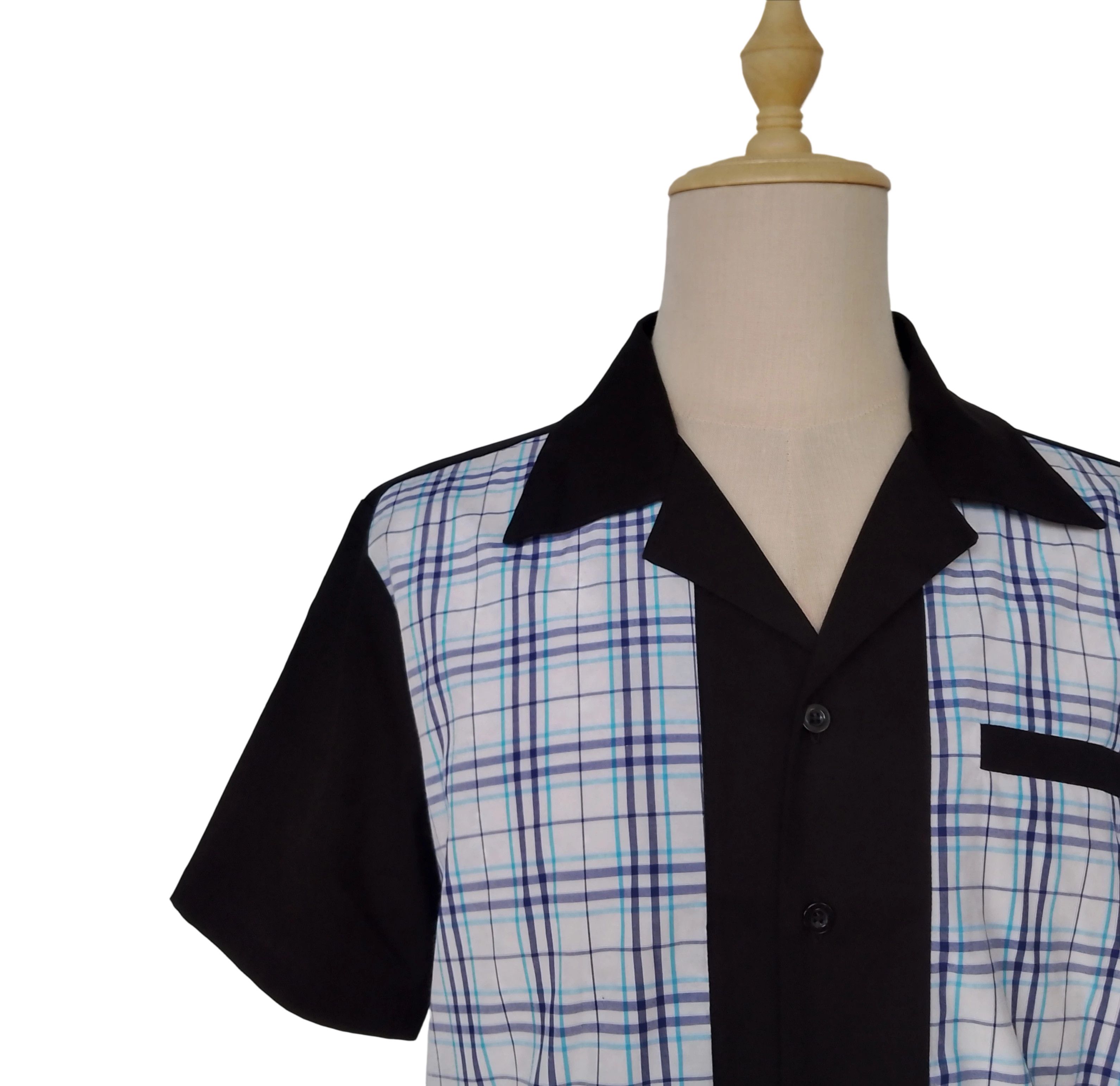 Other Men Workshirts Navy Plaid Fake Pocket Size US M / EU 48-50 / 2 - 5 Thumbnail