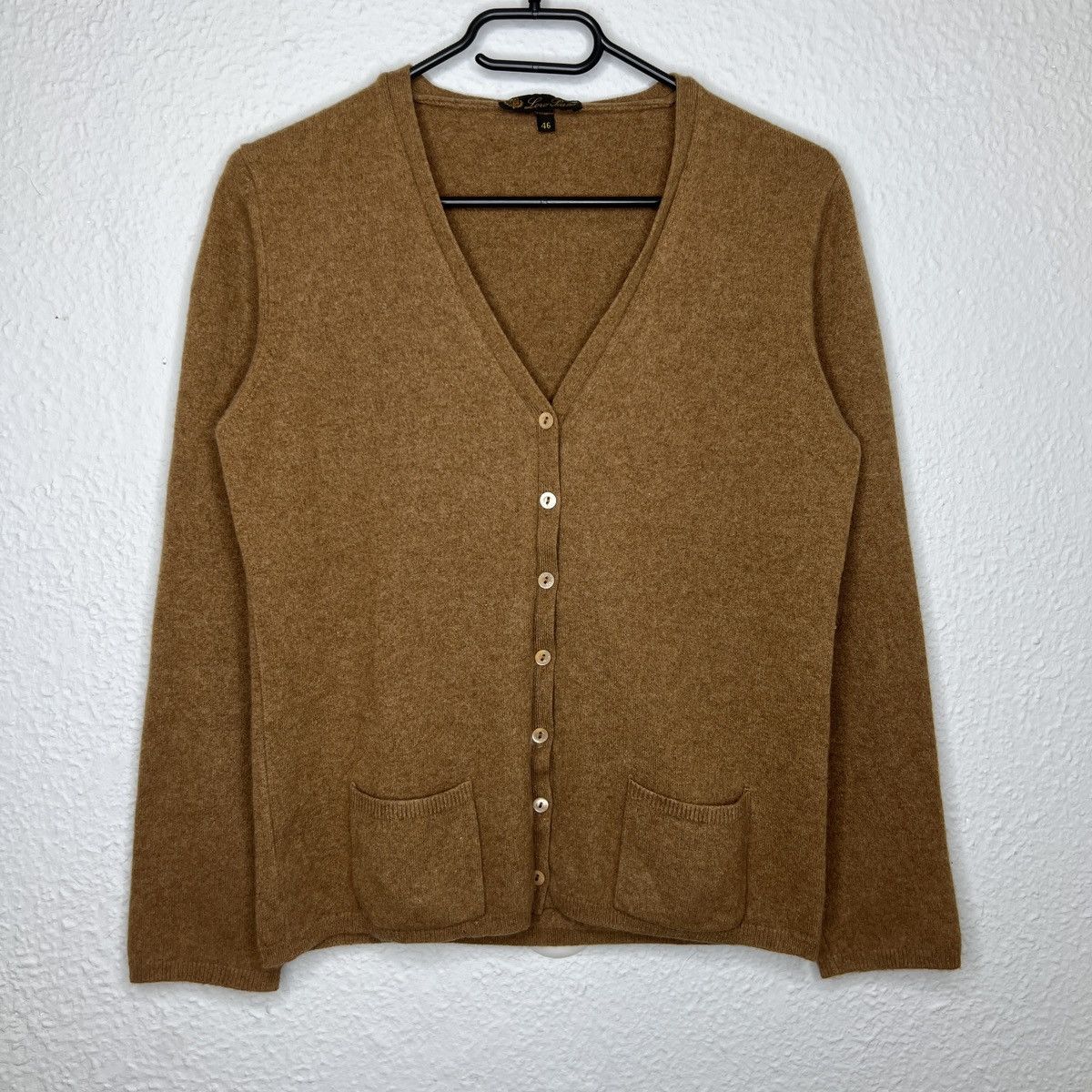 image of Avant Garde x Loro Piana Cashmere Cardigan Sweater Knitwear Brown, Women's (Size Small)