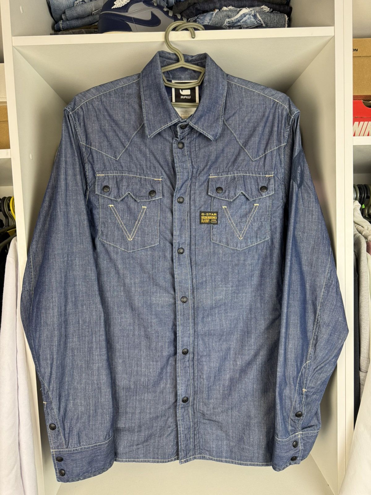 G-Star G-Star RAW 5620 MOTOR Front L/S Shirt Men's Size US L / EU 52-54 / 3 - 1 Thumbnail
