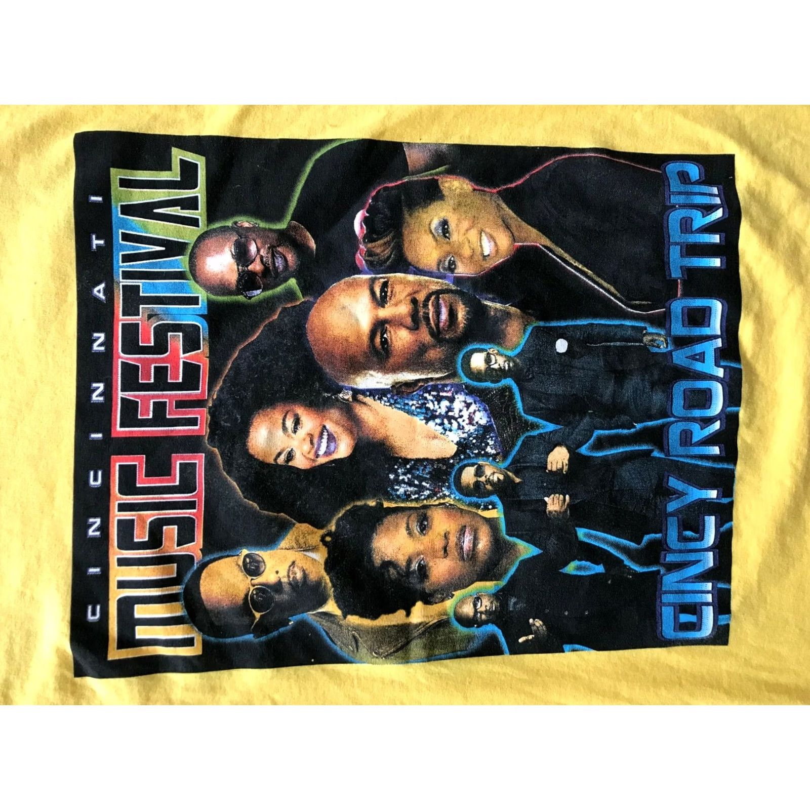 Gildan 2018 Cincinnati Music Fest Common Boyz 2 Men Band Concert Tour Shirt Sz L Mens T-Shirt Yellow Graphic Tee Music Size US L / EU 52-54 / 3 - 3 Thumbnail