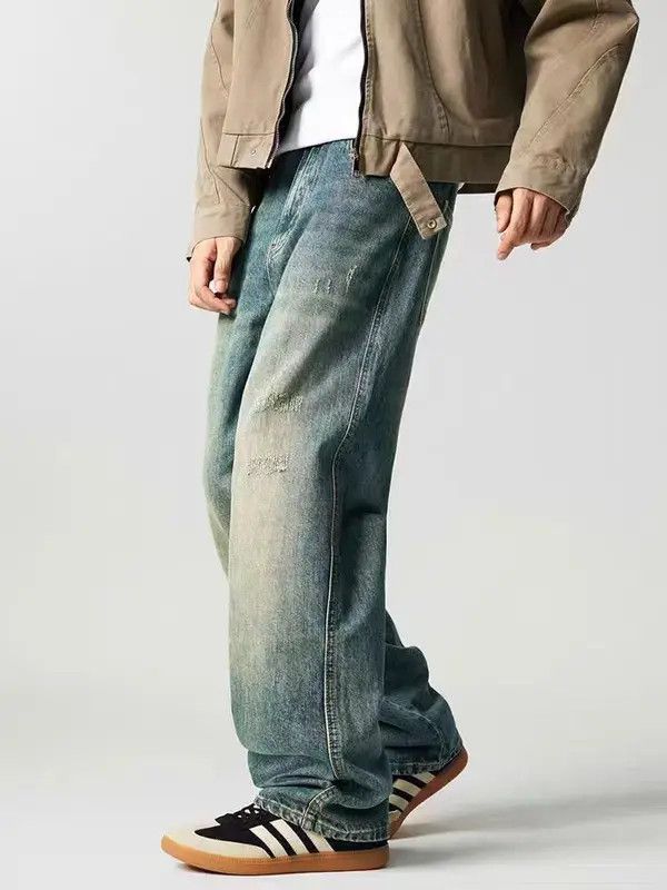 VIBE Vintage Street Hip Hop Washed Faded Casual Jeans Size US 34 / EU 50 - 7 Thumbnail