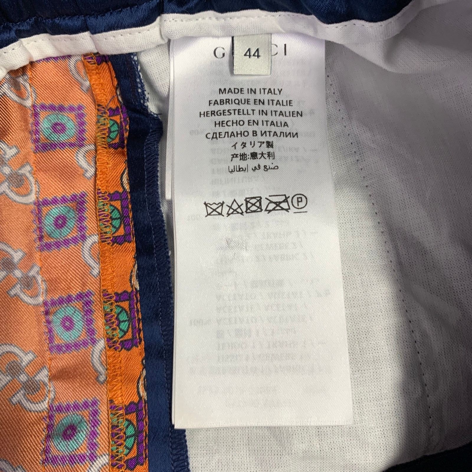 Gucci GUCCI Size 28 Blue Orange Monogram Acetate Joggers Shorts Size US 28 / EU 44 - 5 Thumbnail