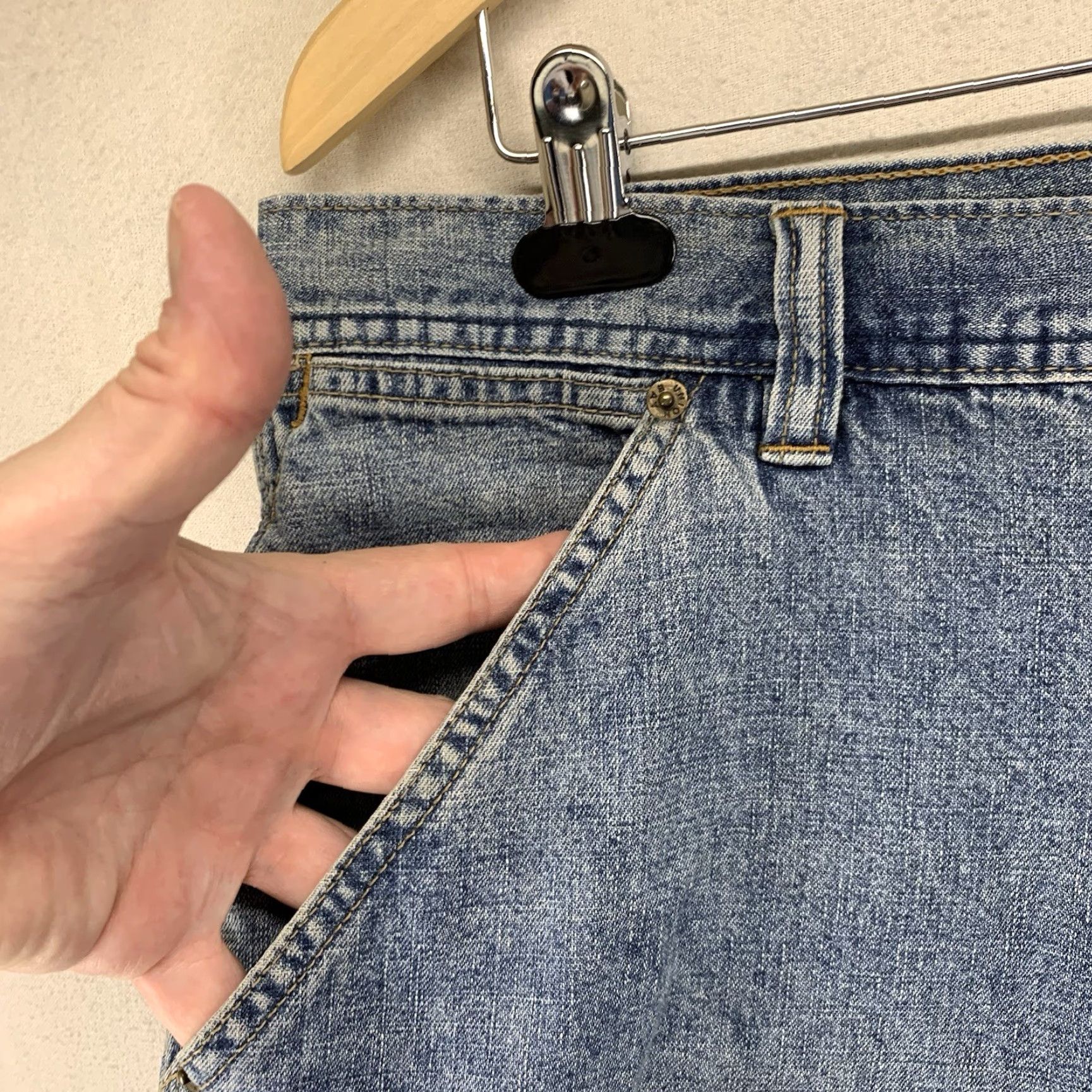 Vintage VINTAGE Union Bay Baggy Jean Shorts Jorts 38 Blue Denim 90s Mens Size US 38 / EU 54 - 7 Thumbnail